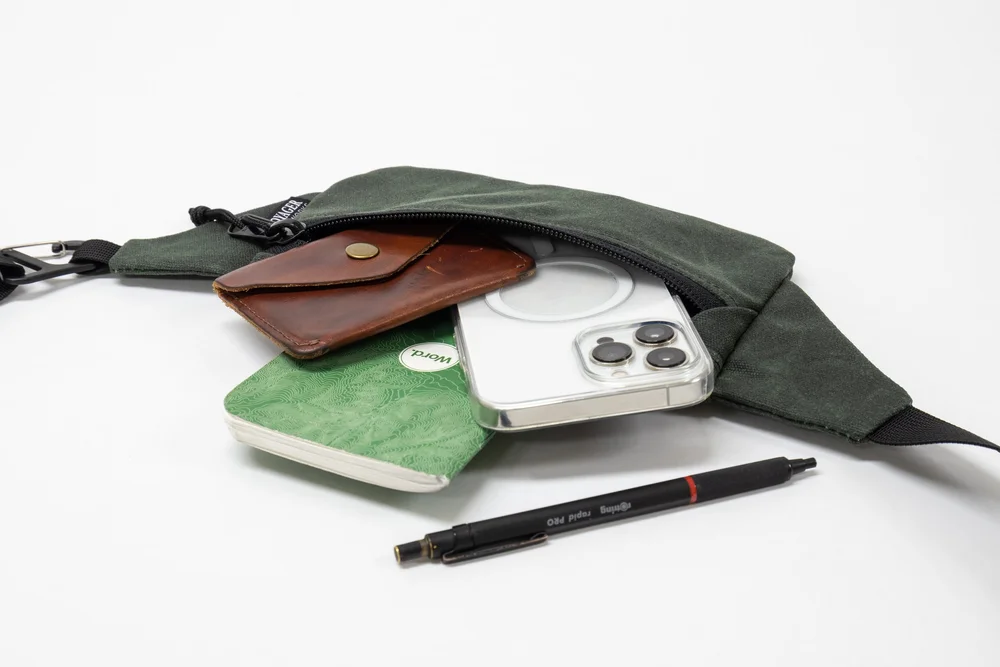 Handmade Waxed Canvas Hip Pack — Voyager Bag Works