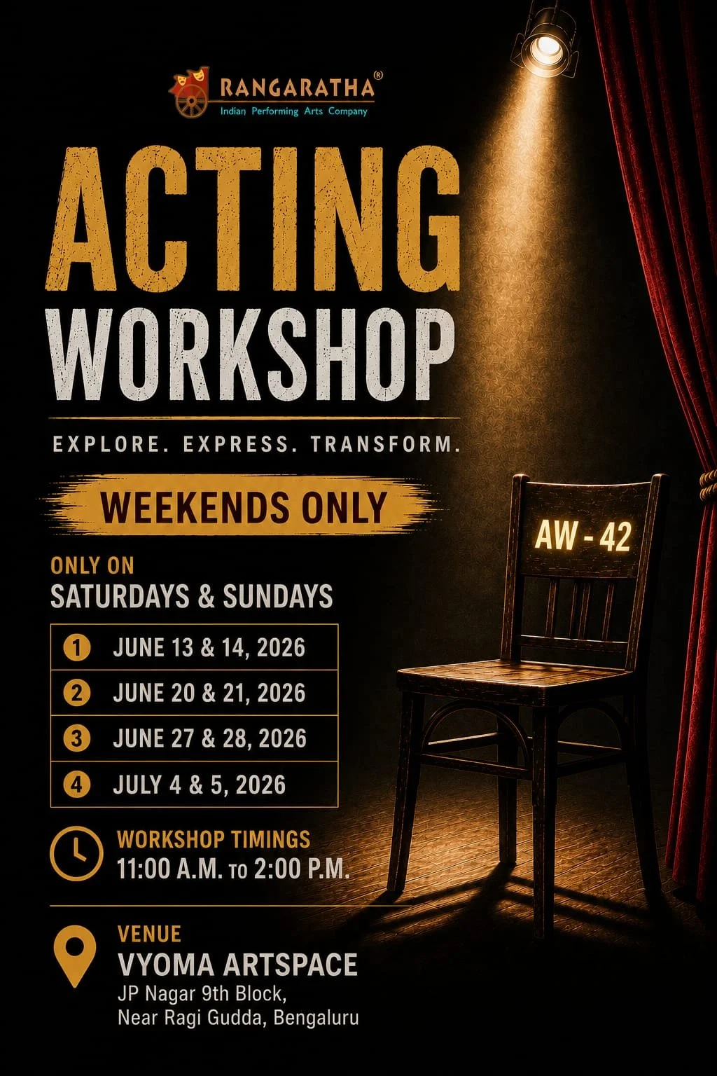 WEEKEND ACTING WORKSHOP