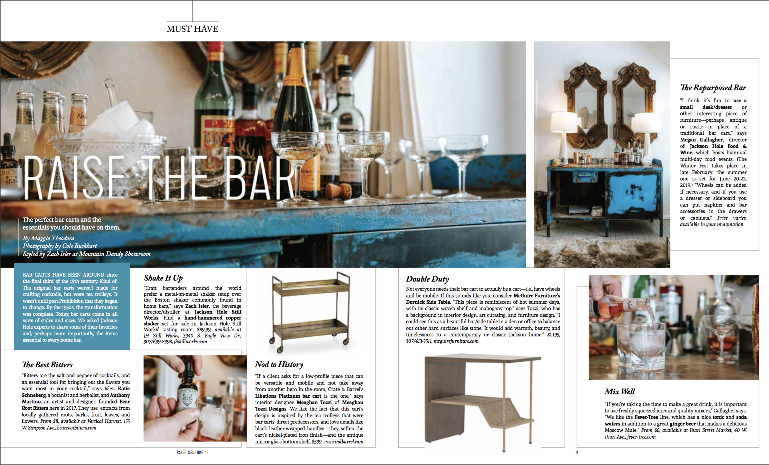 RANGE JH / ISSUE 9 / FEATURED ITEMS SPREAD