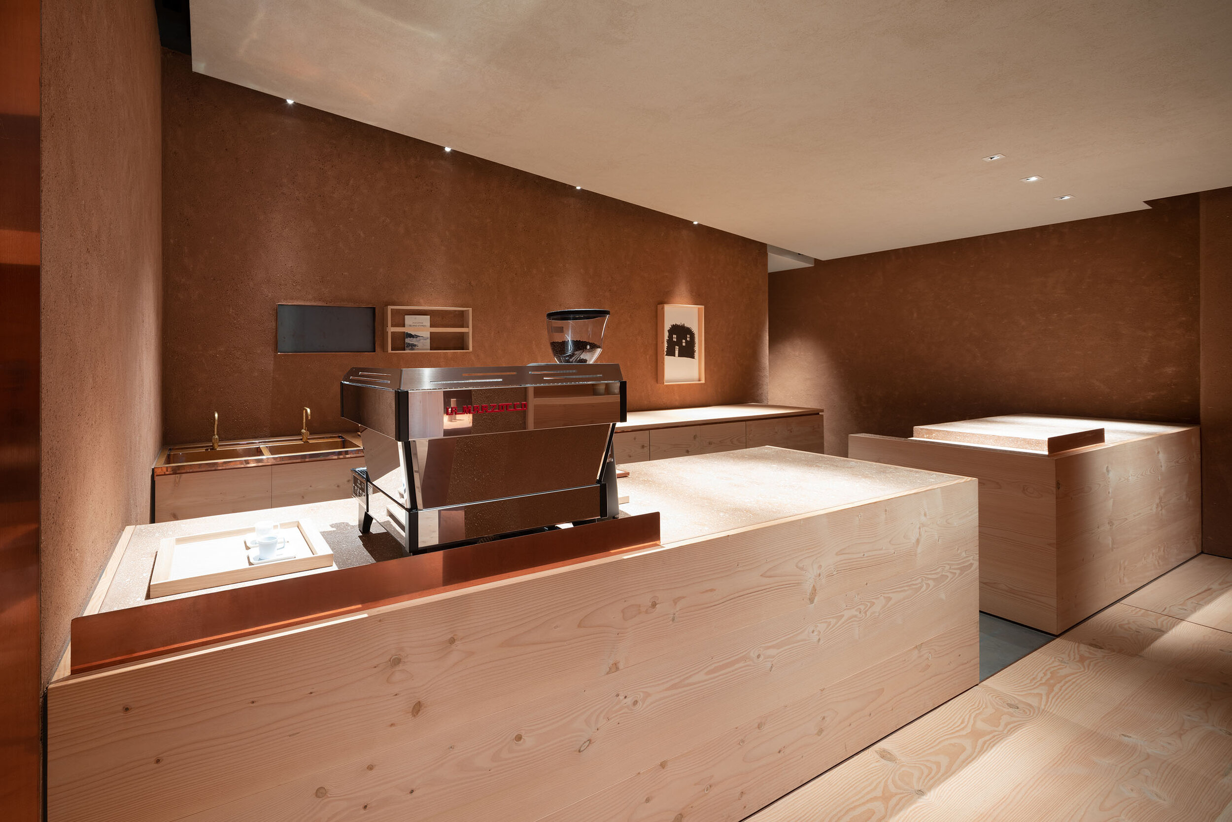  Teruhiro Yanagihara Studio has designed cafe counter for 1616/arita japan showroom in Arita, Japan. 