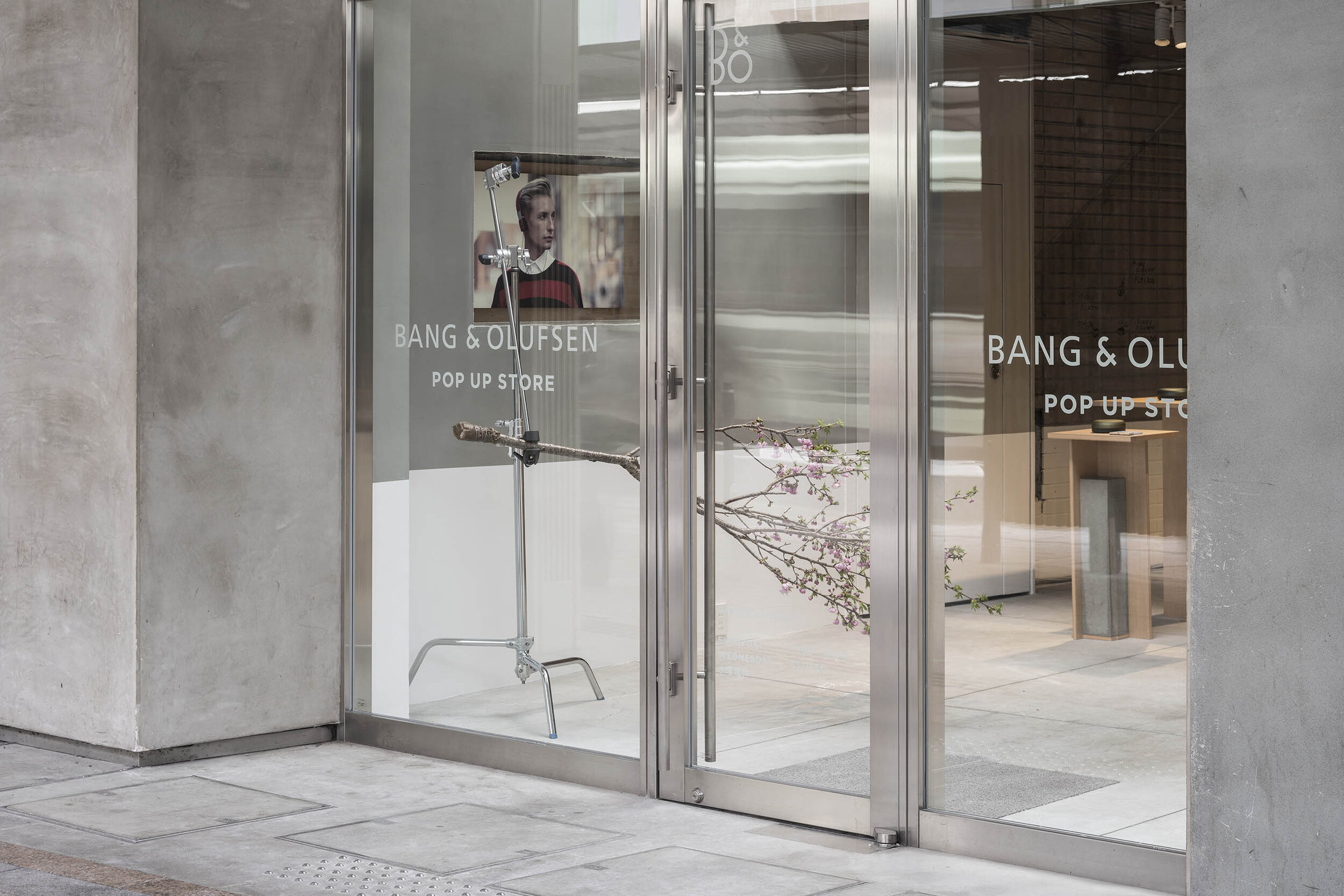  An entrance of Bang &amp; Olufsen Pop-up Store Kyoto designed by Yusuke Seki Studio in Japan 