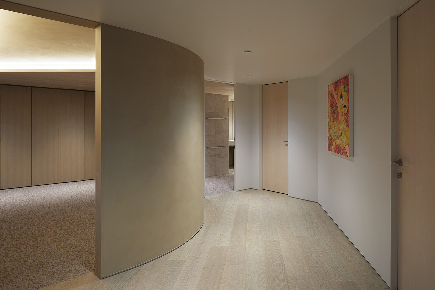  2nd floor interior of ‘Shoto S’, a residence designed by Japanese architecture design studio SINATO led by Chikara Ono. 