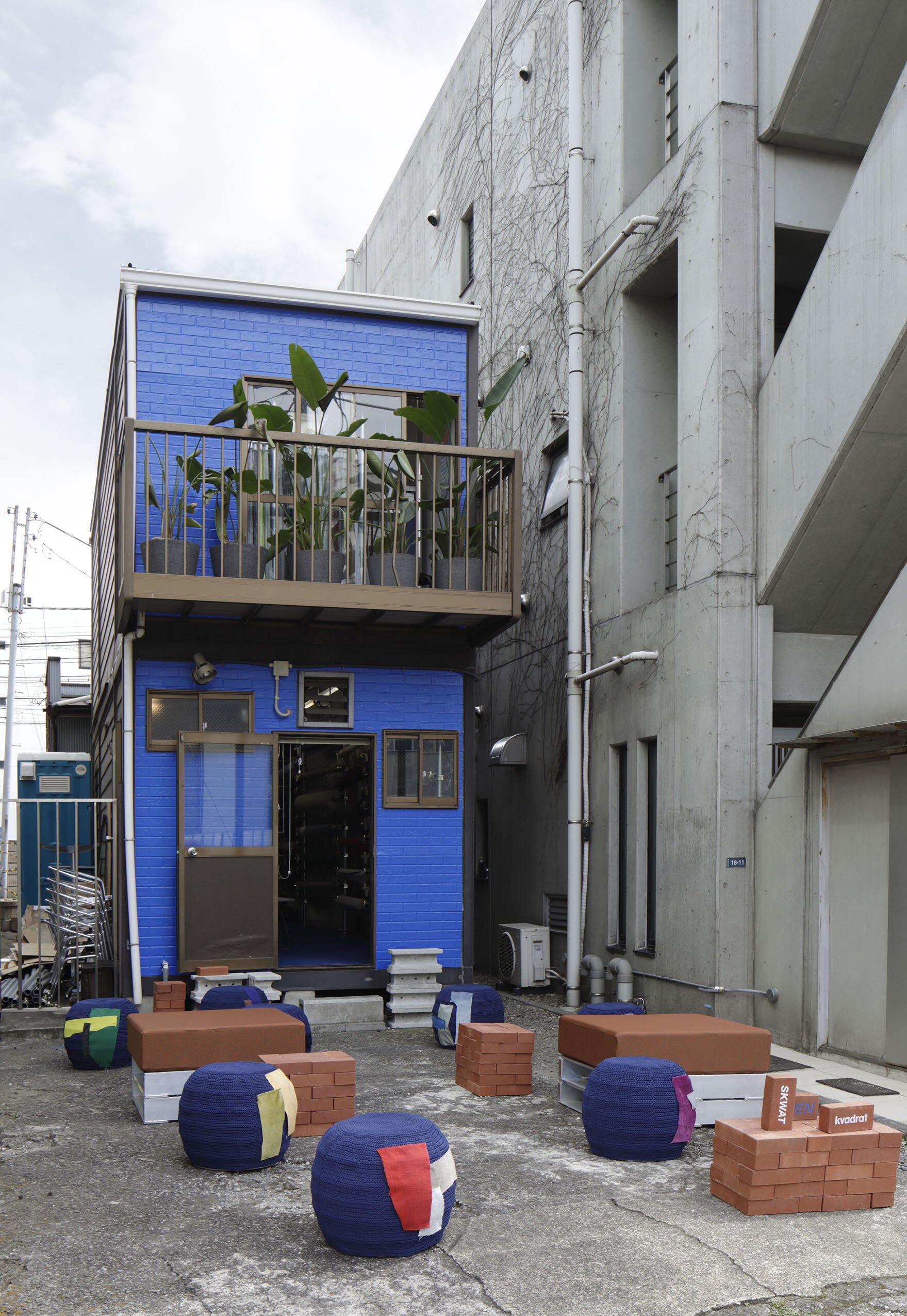  The exterior design of SKWAT/Kvadrat, designed by Keisuke Nakamura/DAIKEI MILLS, in Tokyo Japan. 