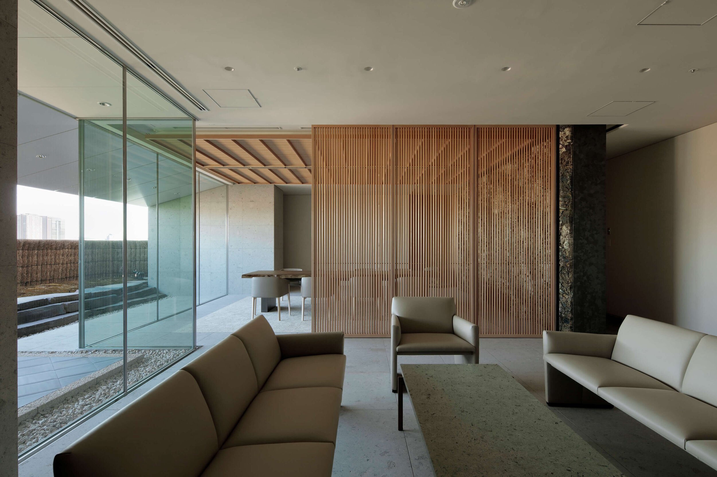 lounge of ntv project by tomoyuki sakakida architect in tokyo japan