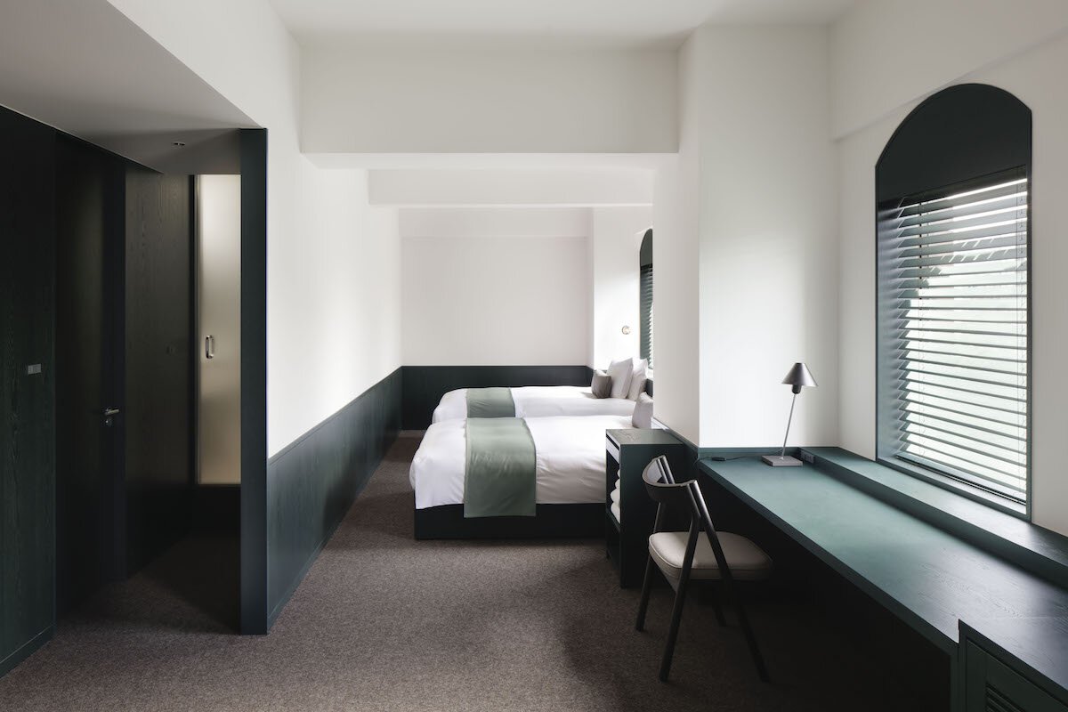 guest room design of DDD HOTEL designed by Case-Real in Tokyo Japan