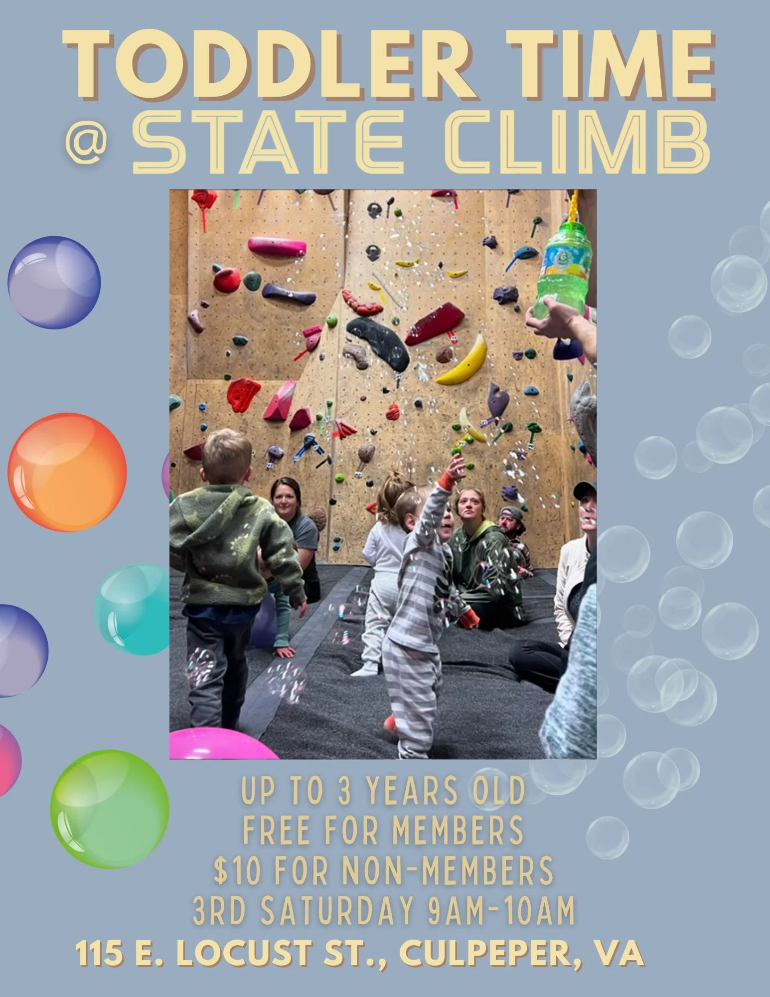 Toddler Time at State Climb 