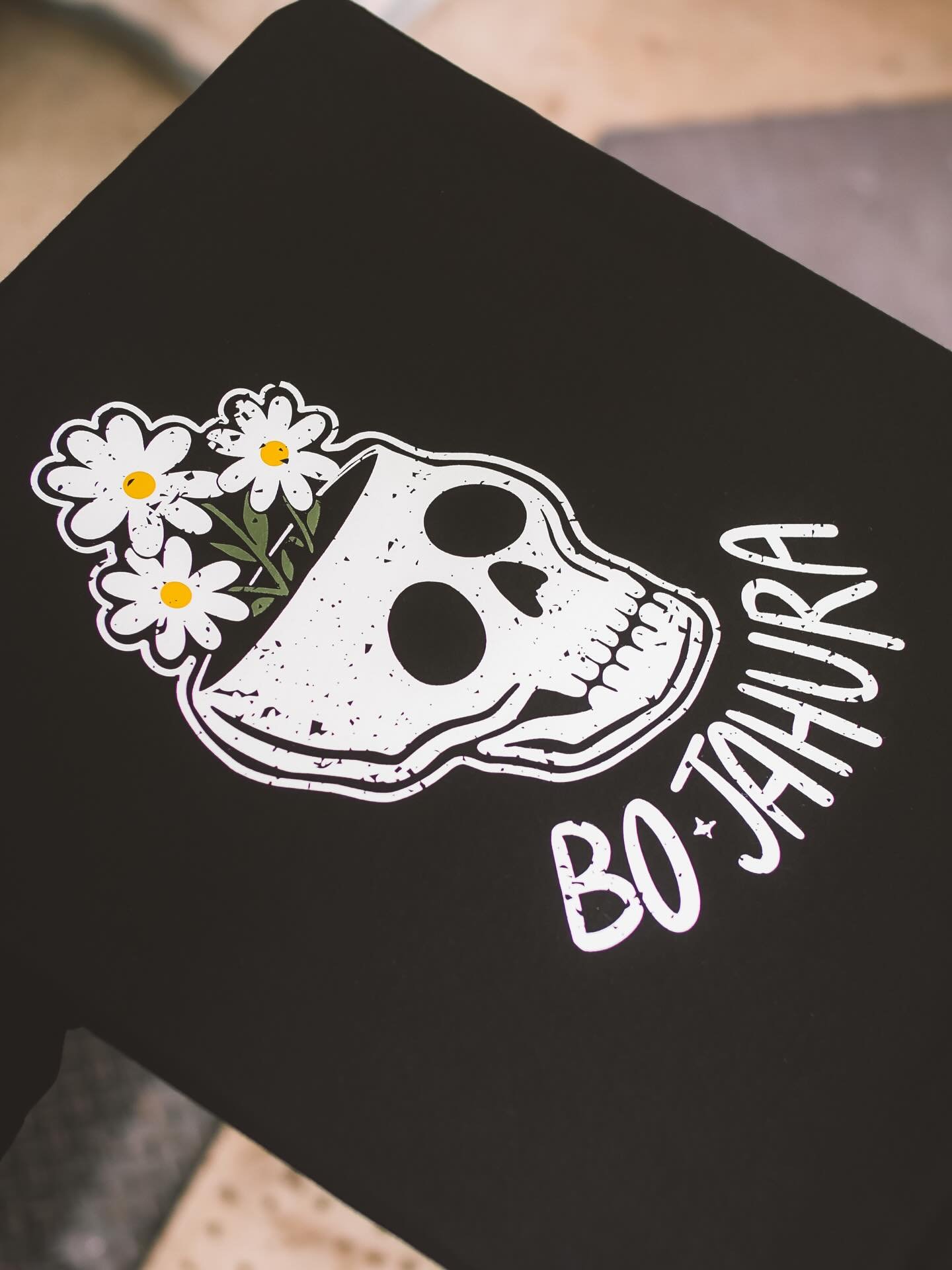 Design &amp; print for our dear pal @bojahura 💀🌼

Bo is a true talent and it was such a treat to bring his vision to life. Though he&rsquo;s been performing for years, he trusted us with his very first merch drop and we couldn&rsquo;t be happier wi
