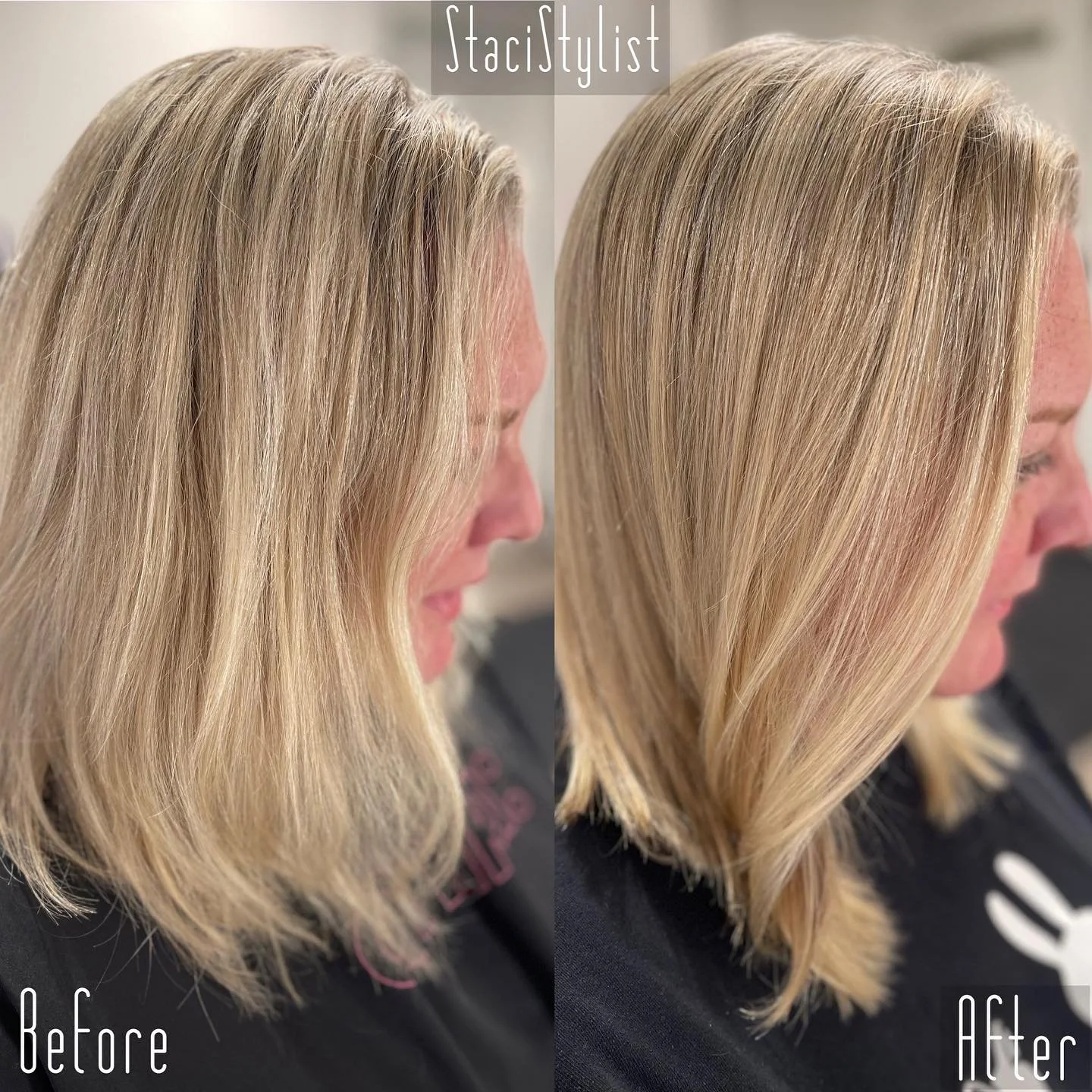 🪄Three ways that a Brazilian Blowout can elevate your style ~

🪞Brazilian Blowout removes unwanted frizz and loft from your hair for up to 12 weeks and keeps hair perfect for humid seasons or vacations!

🪞Brazilian Blowout adds shine to your hair 