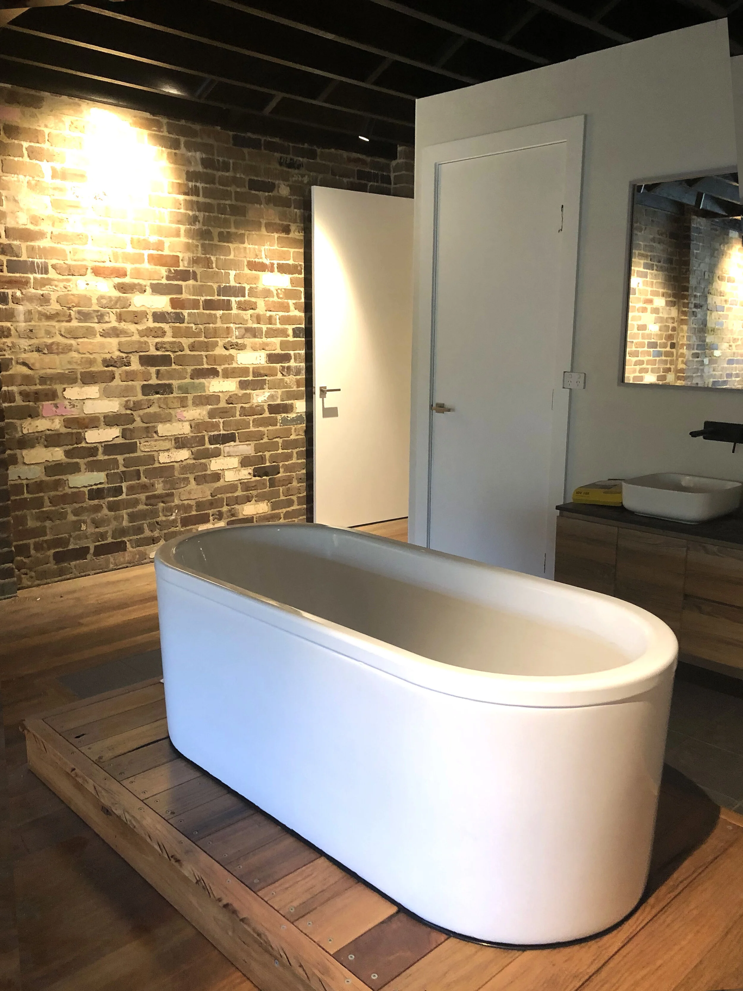 Custom Made Hardwood Bath Plinth