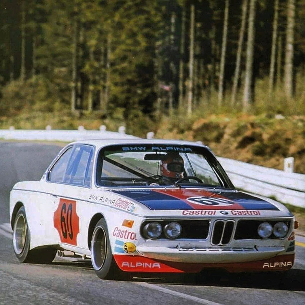 Niki Lauda in the Alpina BMW 3.0 csl he was racing with Hans-Joachim Stuck at the 1973 1000 km of Spa. The pair would finish 7th overall and 1st in the touring cars division (group 2).

📷 unknown 

#bmw #bmwcsl #bmwcsl30 #bmwcslracecar #alpina #alpi