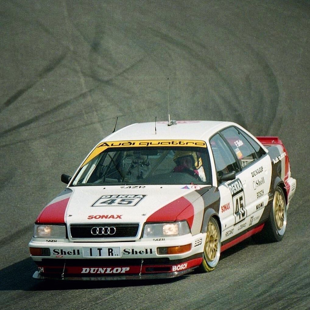 Frank Biela and the mighty Audi V8 Quattro would dominate the last round of the 1991 DTM in Hockenheim - winning the 2 races.

📷 M. Boels

#audi #audiquattro #audiv8 #audiv8quattro #dtm #deutschetourwagenmeisterschaft #frankbiela #touringcar #tourin