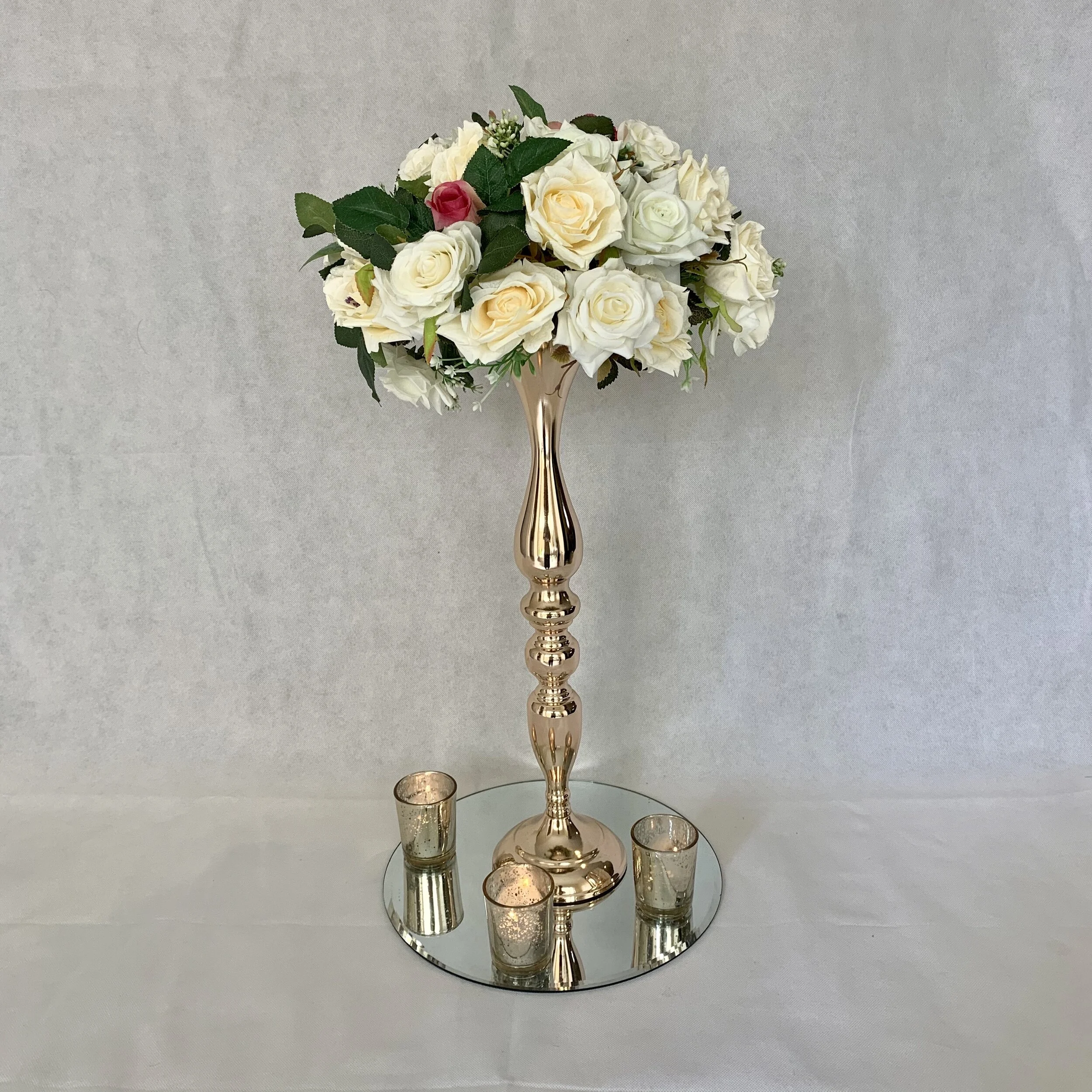 White roses centerpiece