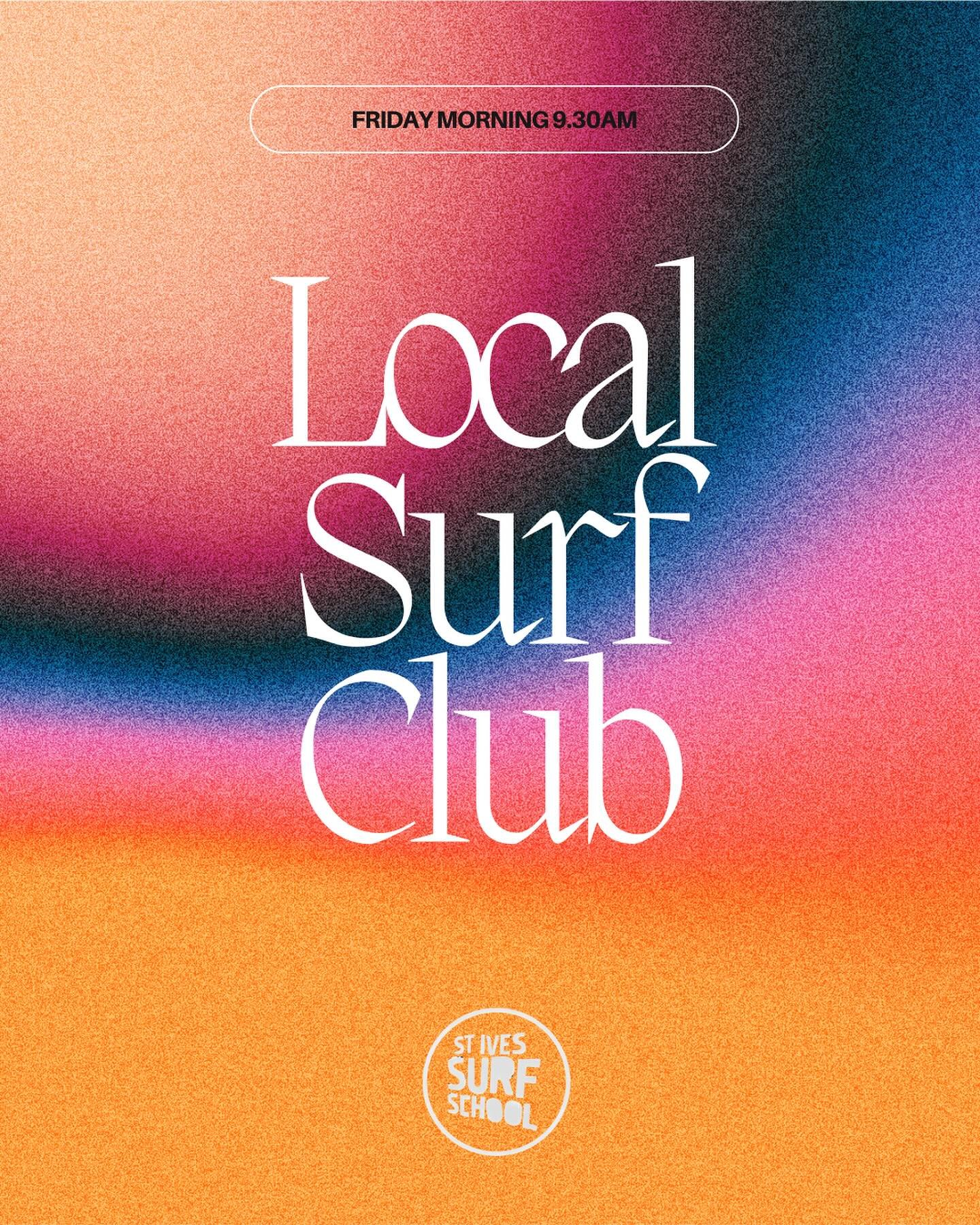 CALLING ALL LOCALS

Starting this Friday morning we will run the first of our weekly &lsquo;Local Surf Club&rsquo; sessions. 

The idea here is simple - We want to create a fun, friendly and welcoming environment to anyone out there who wants to get 