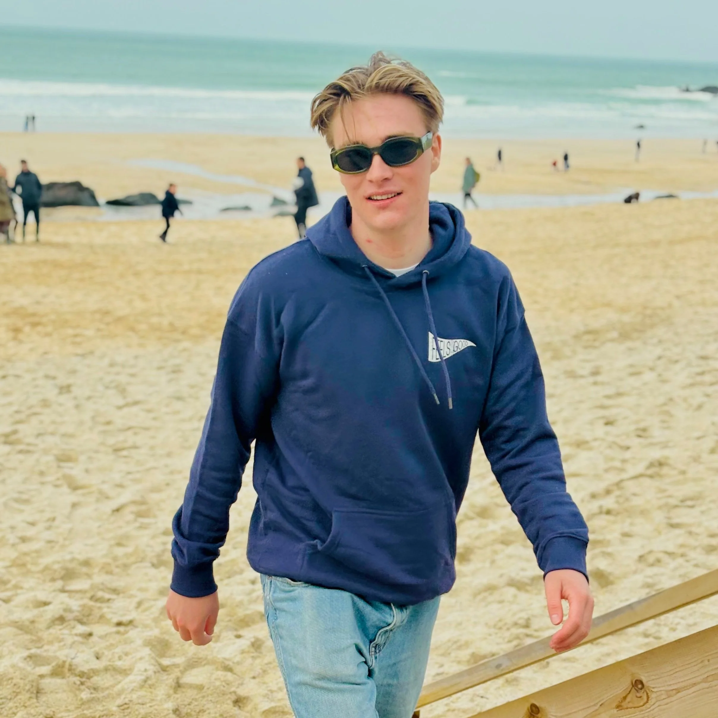 ‘Feels Good’ Adult Unisex Hoodie - Navy