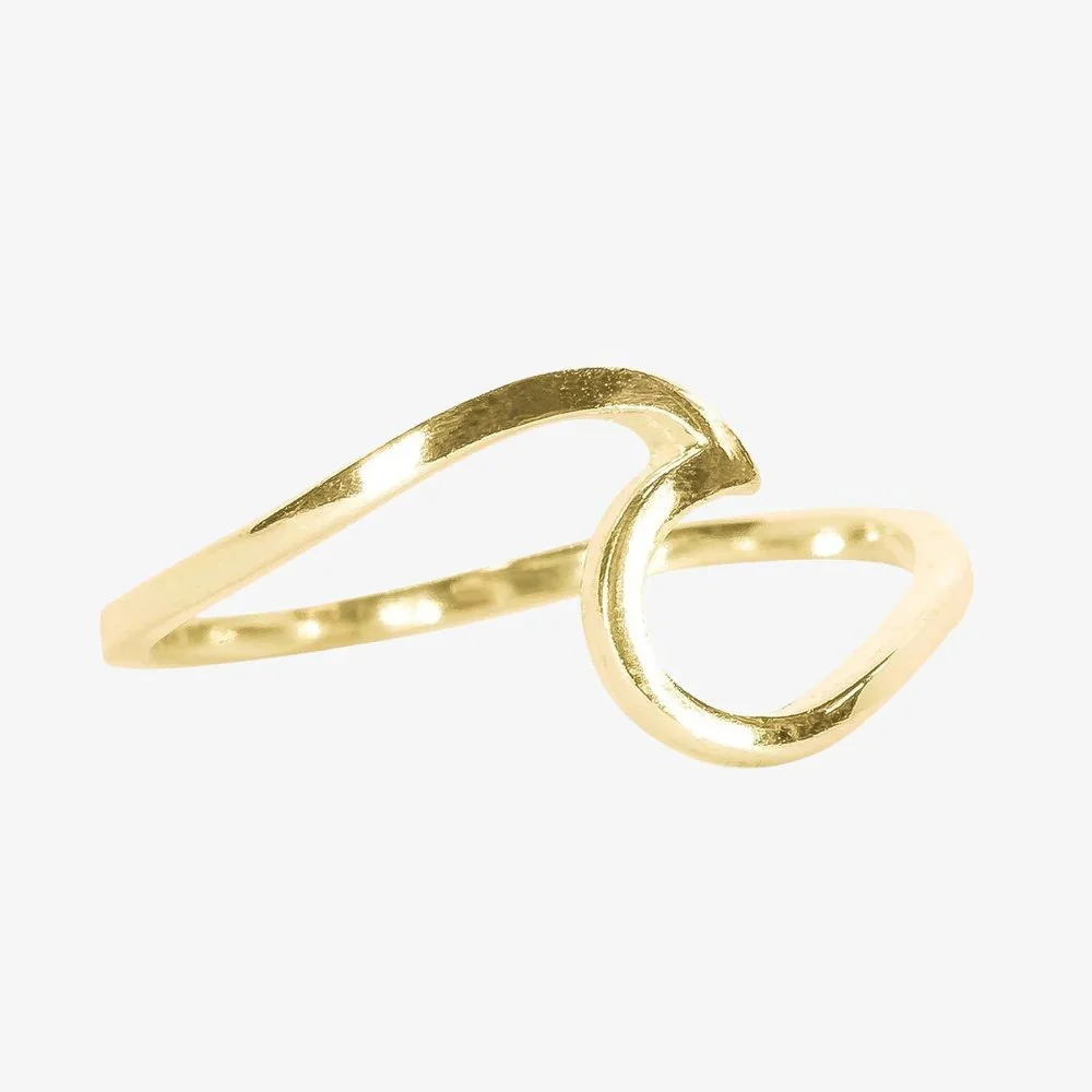 Pura Vida Wave Ring- Gold