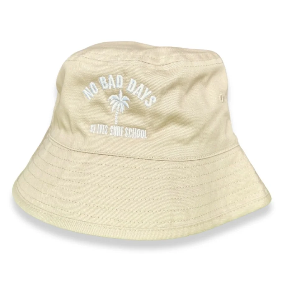 ‘No Bad Days’ Kids Bucket Hat- Sand