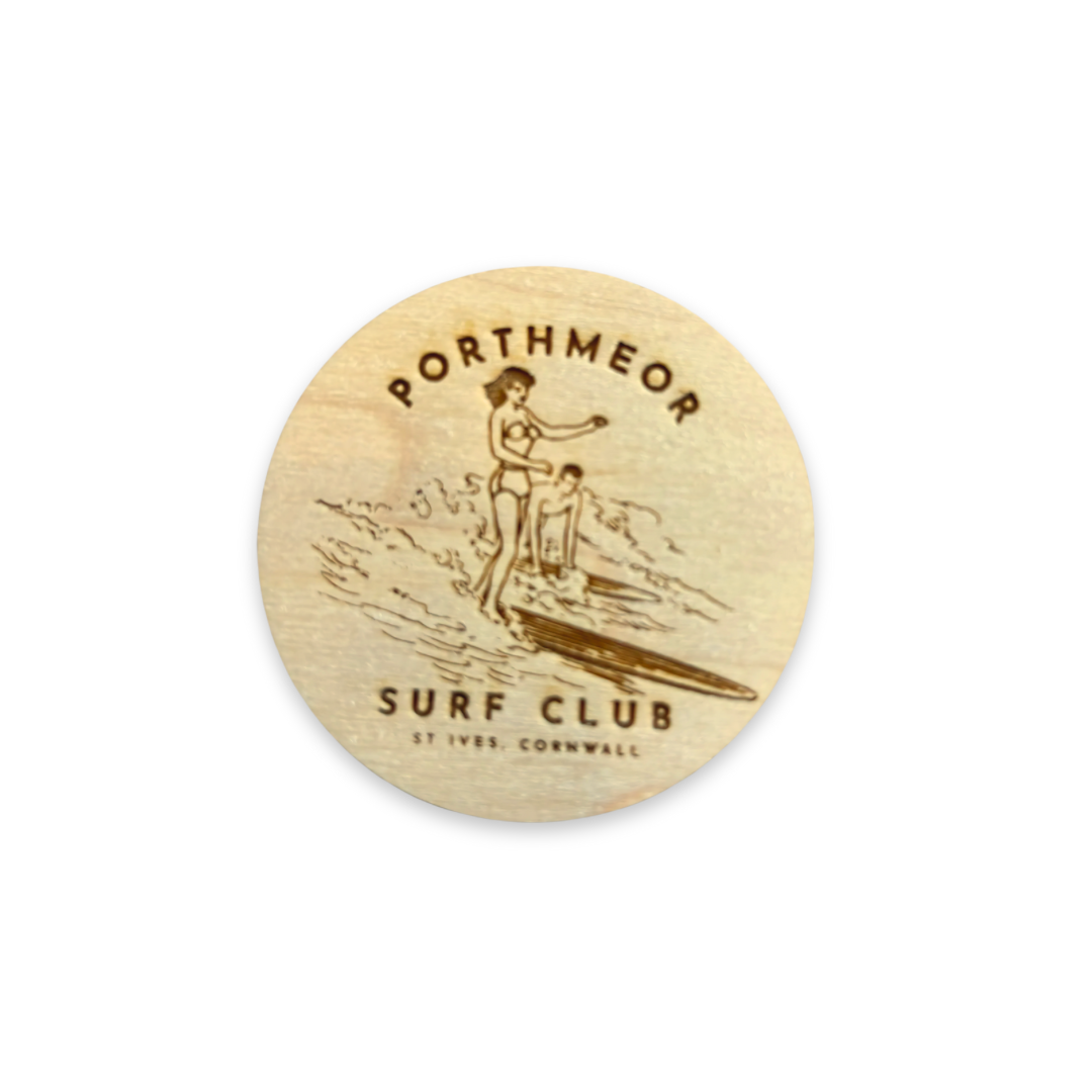 ‘Porthmeor Surf Club Logo’ St Ives Surf School Magnet