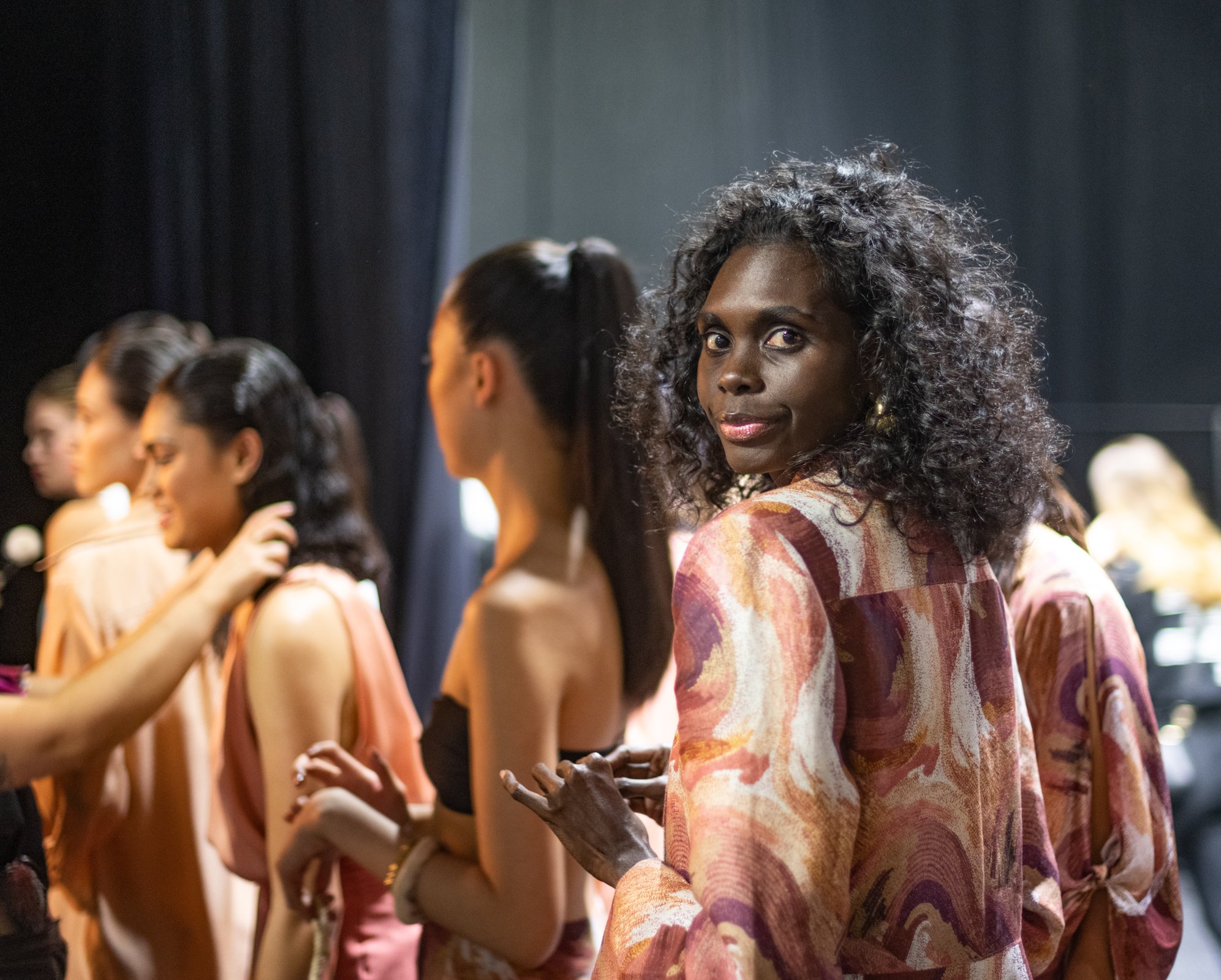 Indigenous Fashion Projects Runway, presented by Afterpay, supported by David Jones at Afterpay Australian Fashion Week 2022 Styling by Rhys Ripper, Hair by Redken, Makeup by Lancome  Photo by Angela Arlow 14.jpg