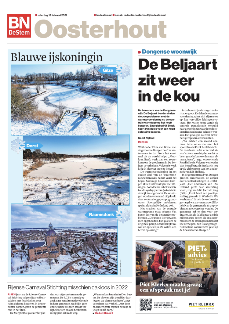 Oosterhout editie van Bn-deStem sneeuw foto's