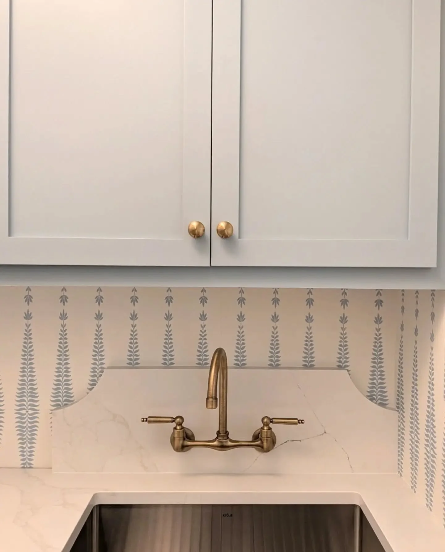 Who wouldn't want to do laundry in here 💙 
.
.
.
Just a sneak peek of a big renovation we are wrapping up with @qfcbuilders 
.
#lovewhereyoulive #winstonsaleminteriordesign #letsdecorate #laundryrooms #blueandwhiteinteriors