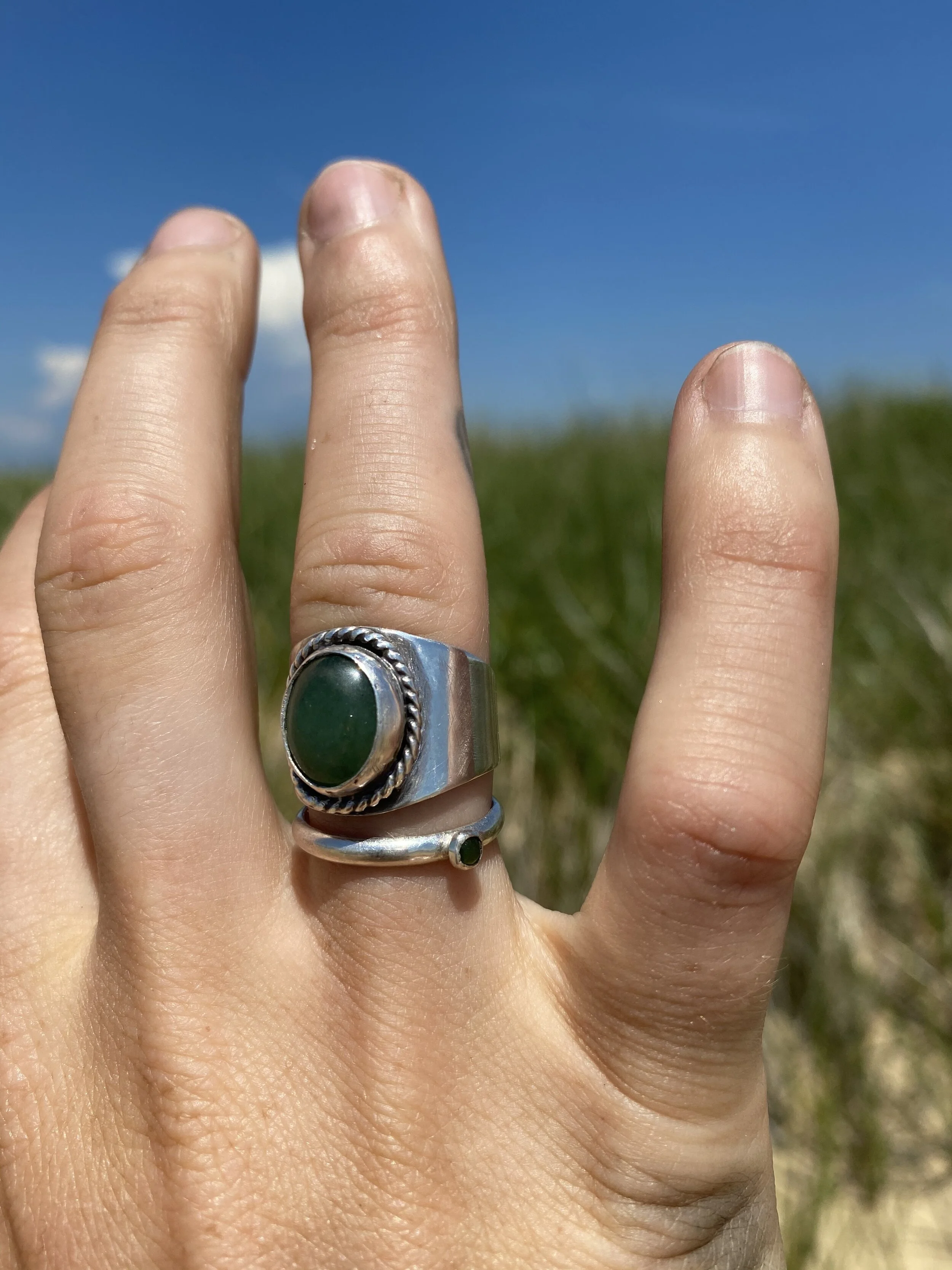 Nautical Jade Ring 