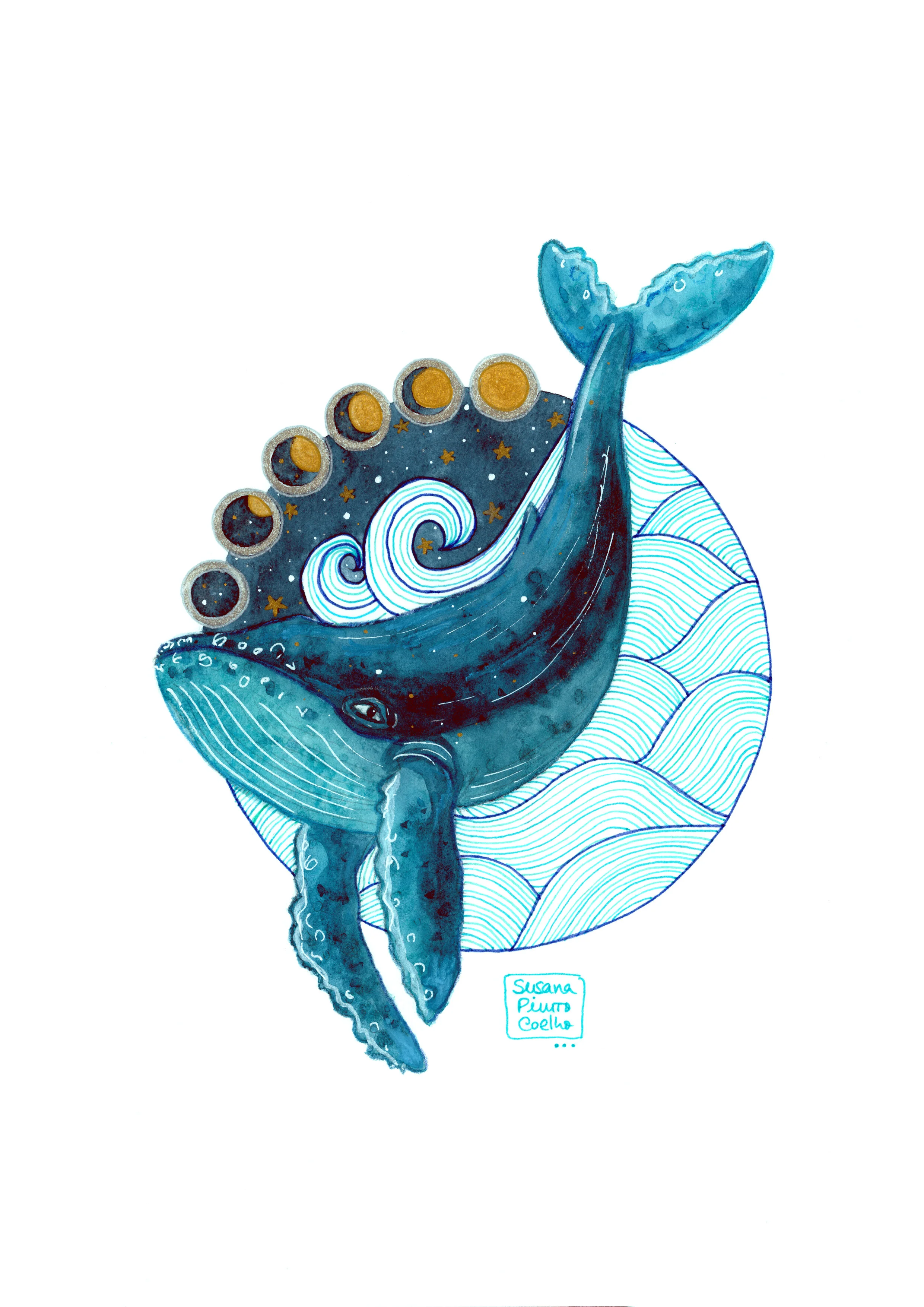 Big blue whale - Print
