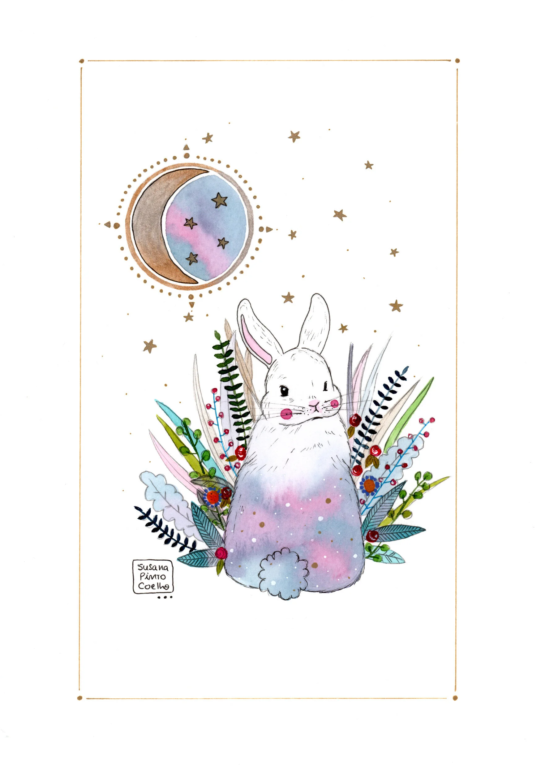 Bunny & Moon - Print