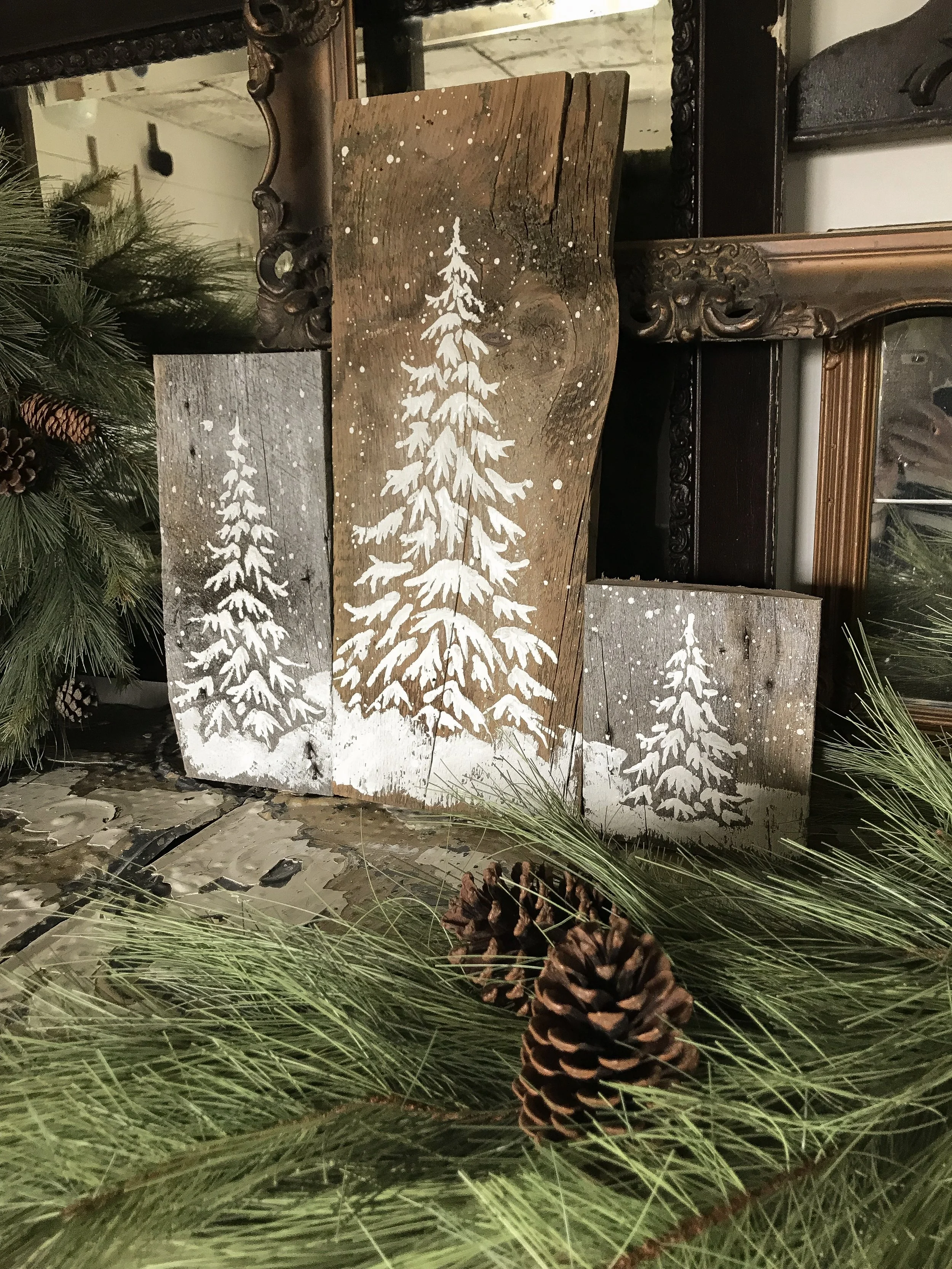 Snowy Trees Workshop with Hollihock's