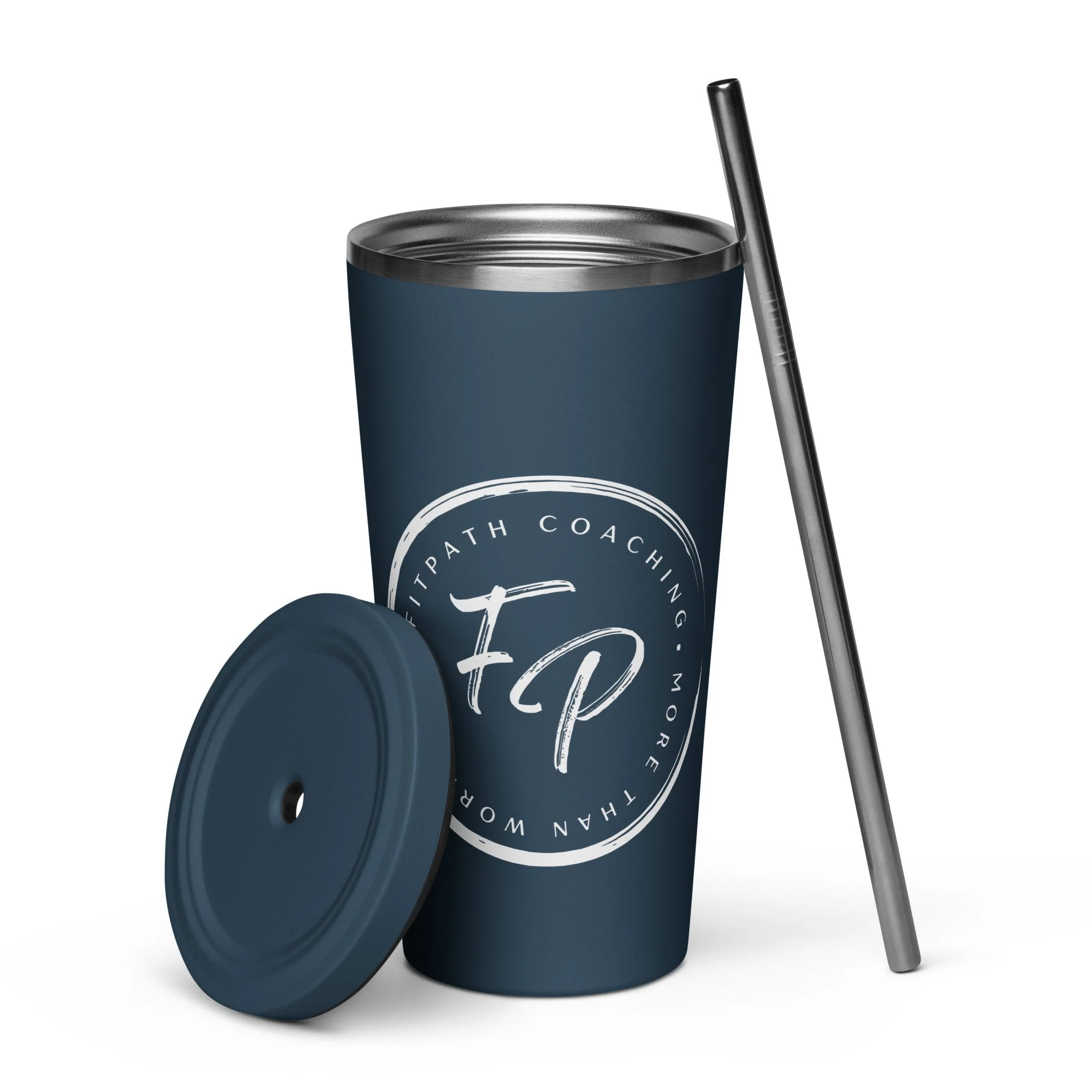 FP Insulated Tumbler White Logo