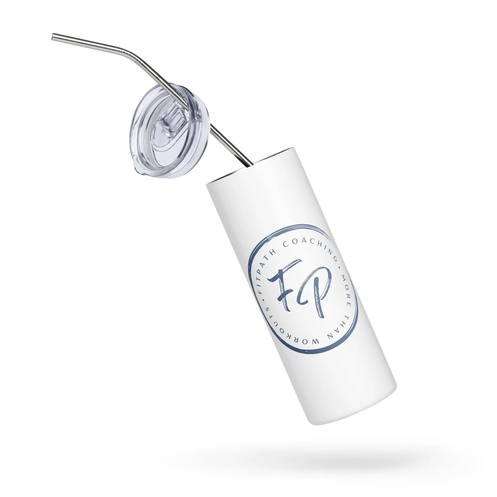 Stainless Steel Tumbler White Logo