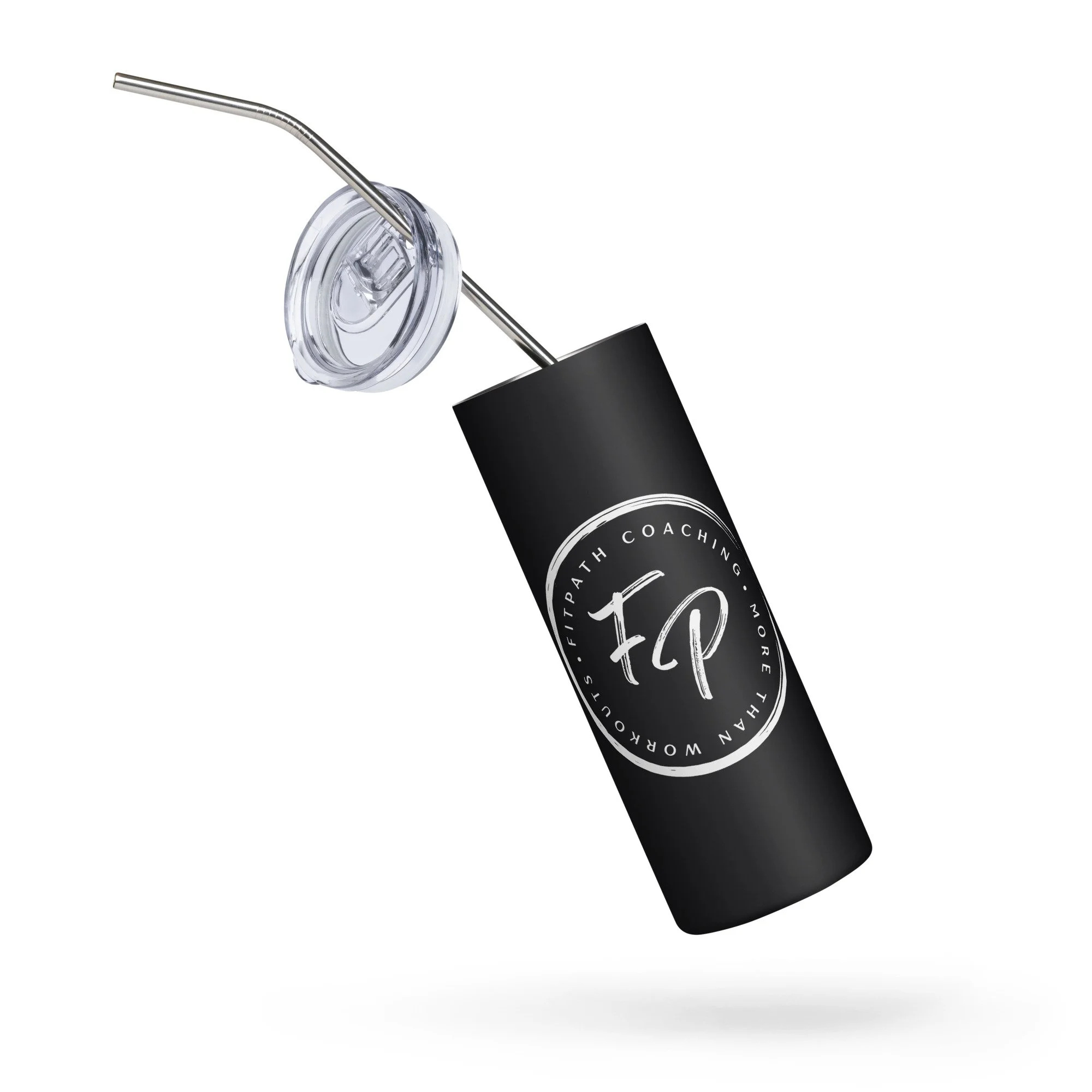 Stainless Steel Tumbler White Logo