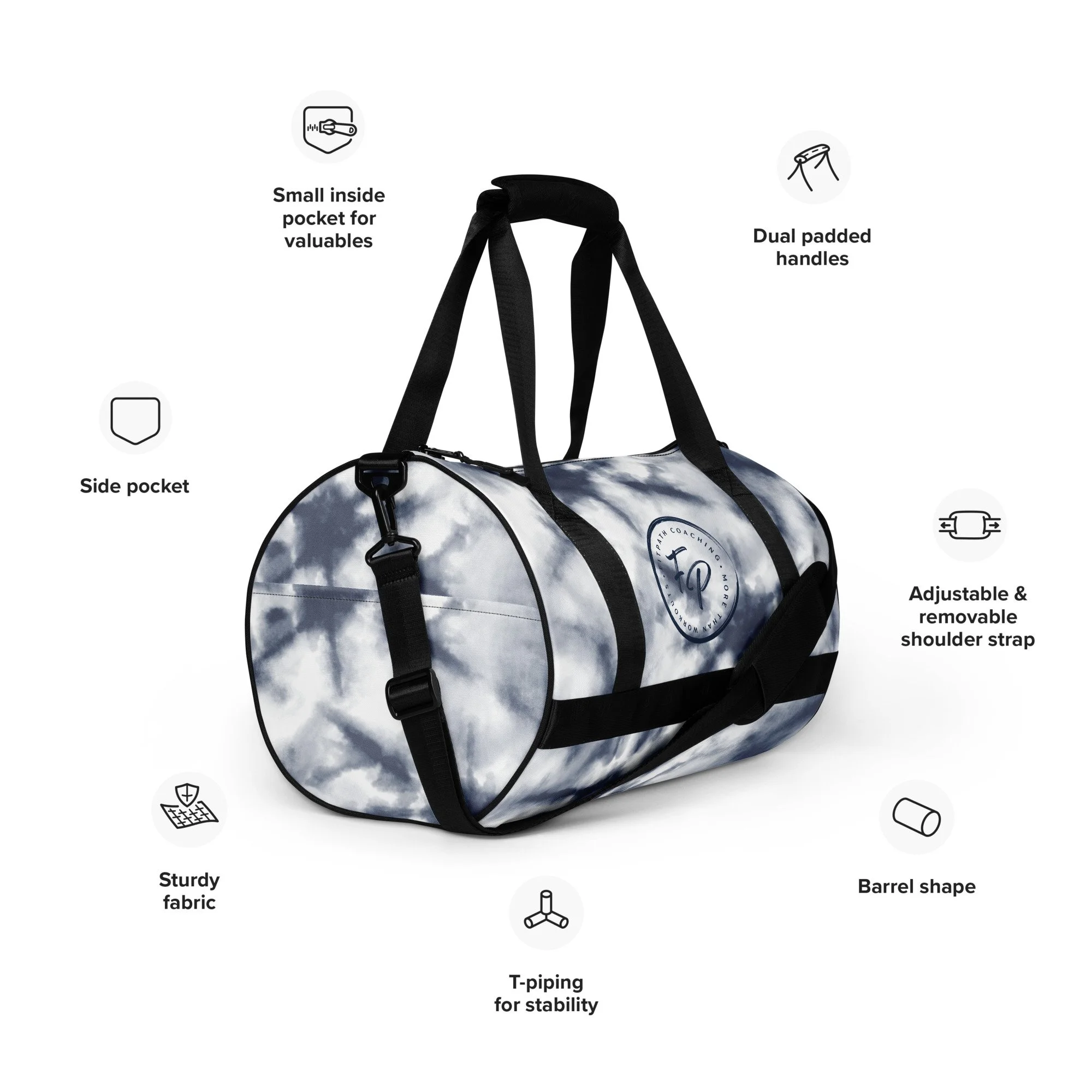 Tie dye gym bag Navy