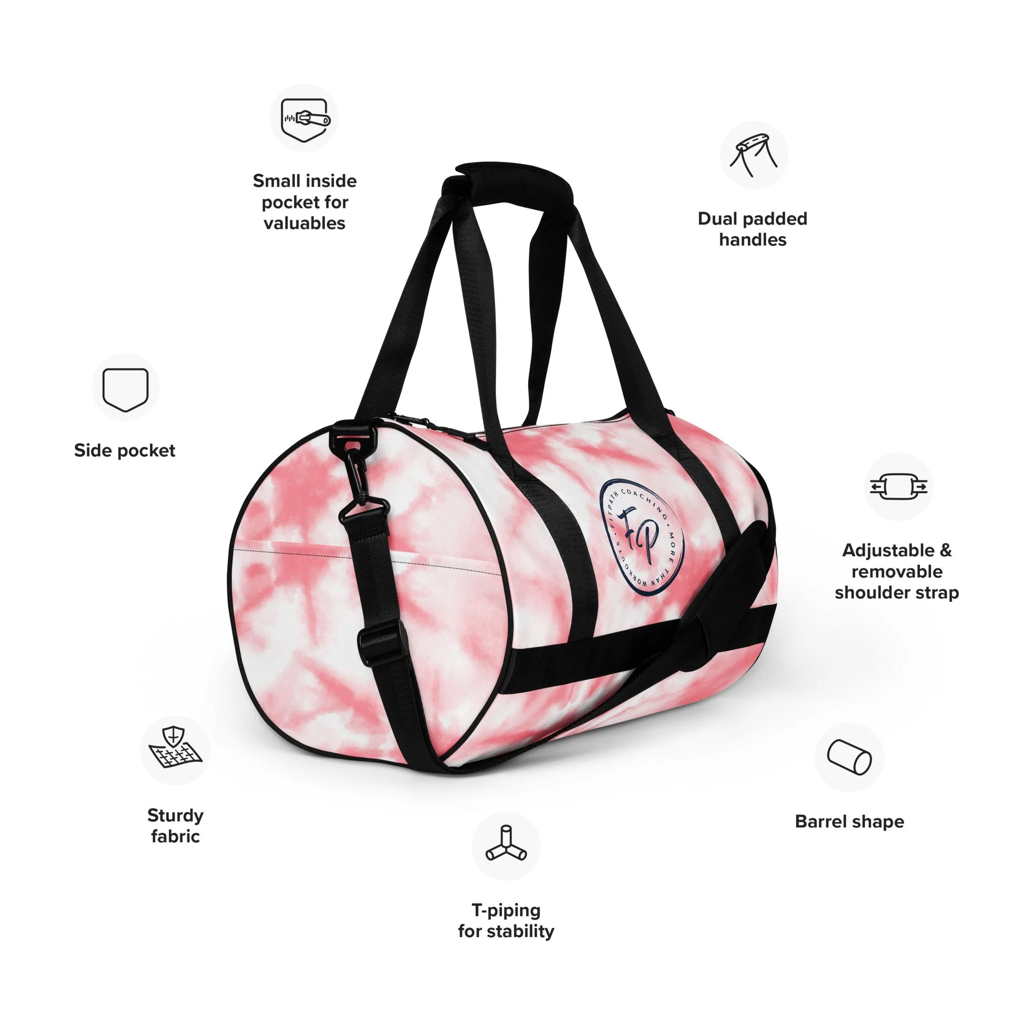 Tie dye gym bag Pink