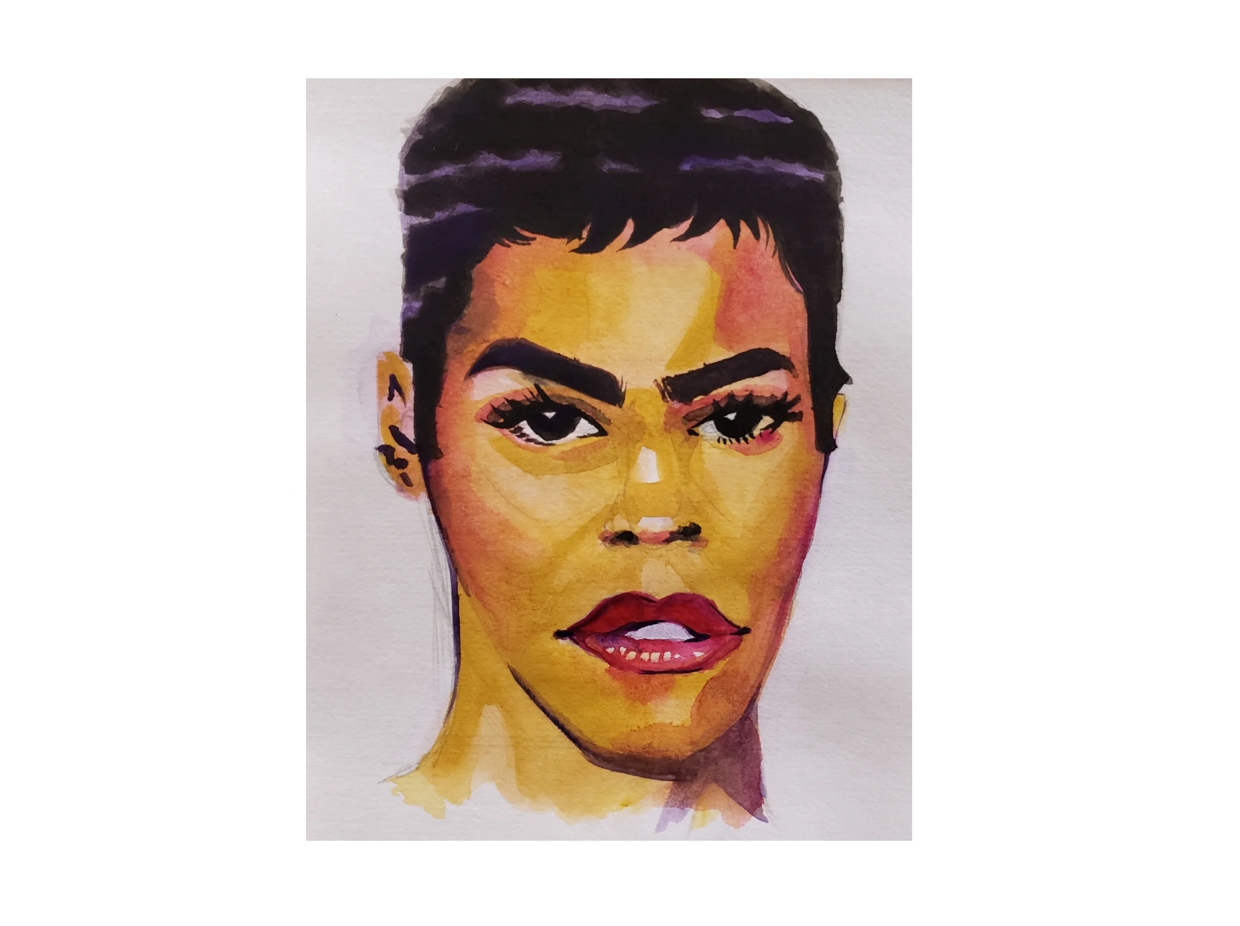 Teyana Taylor Watercolor Portrait