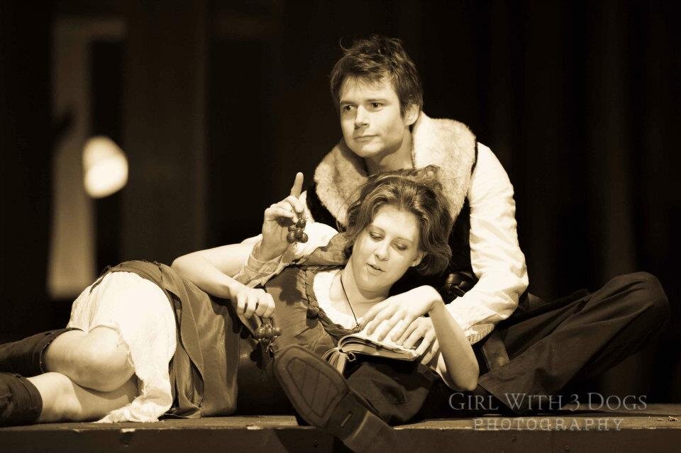  As Lavinia in  Titus Andronicus  for Delta Boys Theatre, pictured with John Jimerson. 