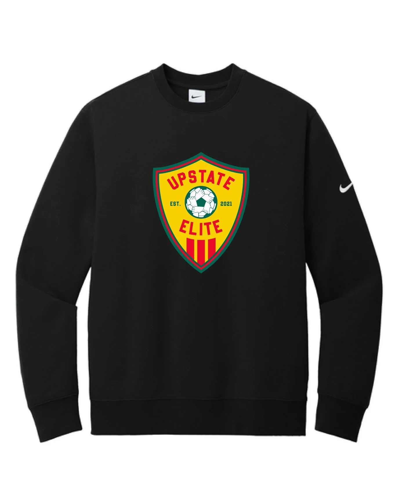 NKFD9863  Nike Club Fleece Sleeve Swoosh Crew