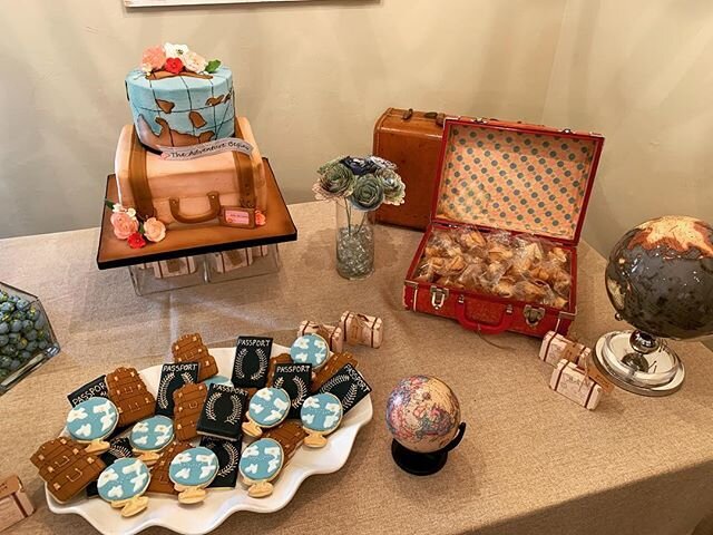 All things vintage for this travel themed adoption shower 🌎
.
.
.
#ALNevents #eventplanning #eventplannerokc #socialevents #corporateevents #partyplanner 
#babyshower #adoptionshower