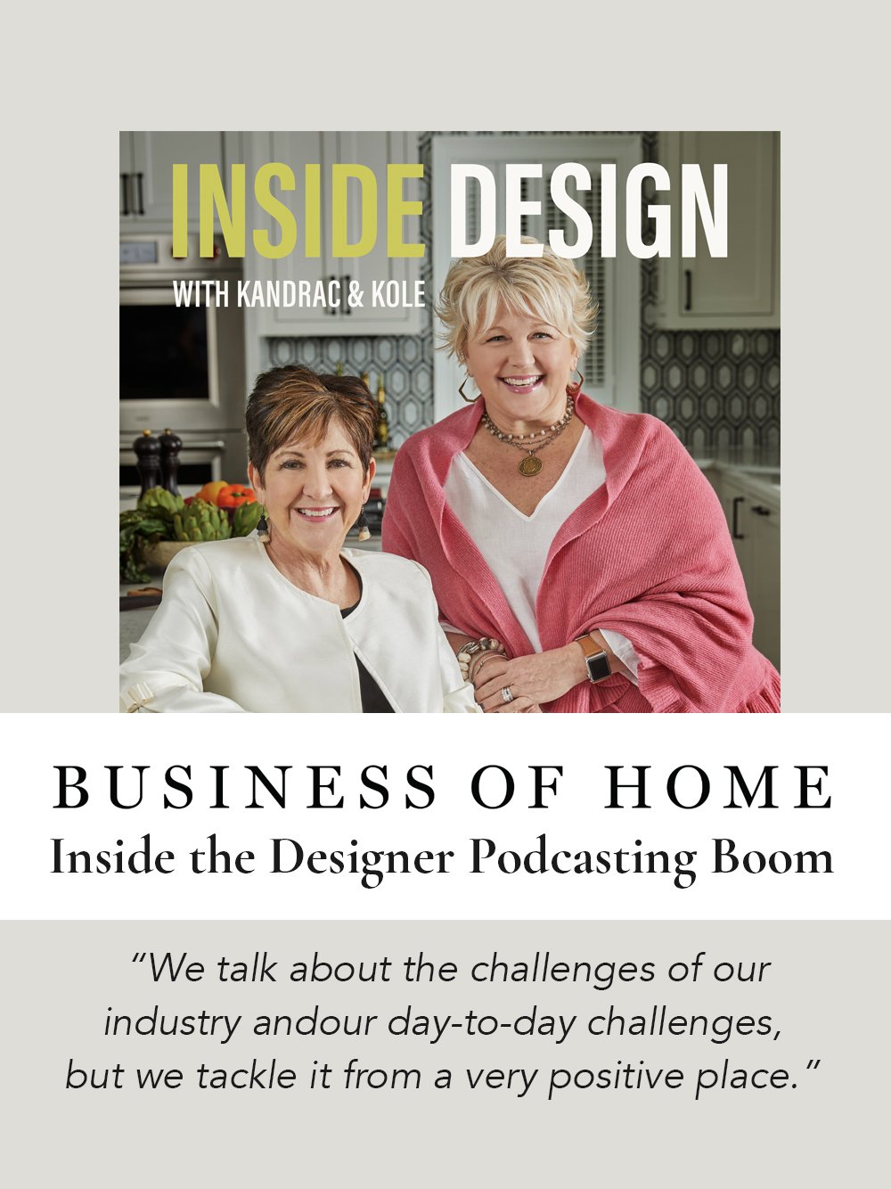  Kandrac and Kole featured in article about Interior Design Podcasters 