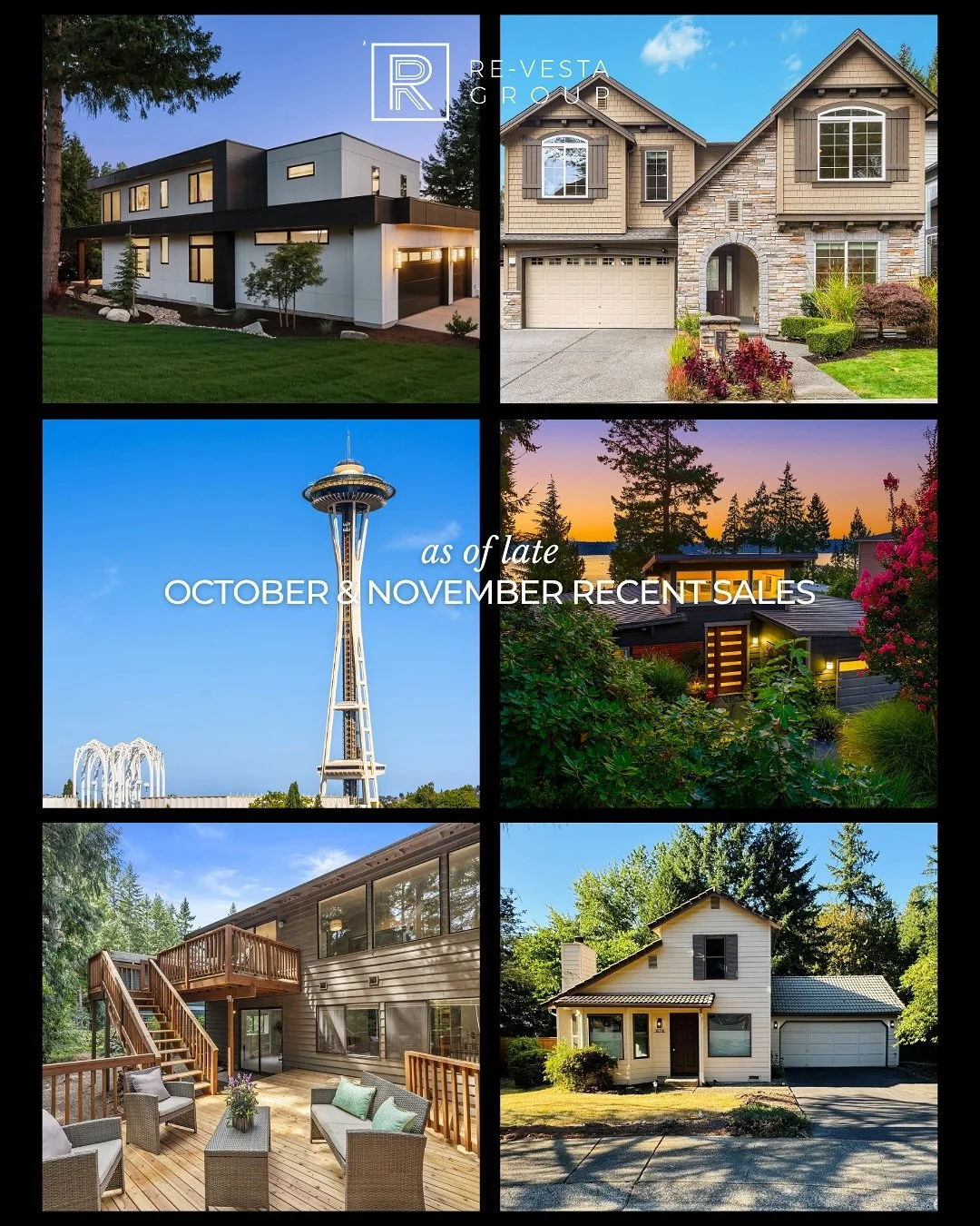 Closing out October &amp; November on a high note 🔑✨ From Mercer Island mid-century moderns to Space Needle view condos, Bellevue buyers, and new homeowners in Edmonds, it&rsquo;s been a season full of big wins and even bigger gratitude. Always a hu