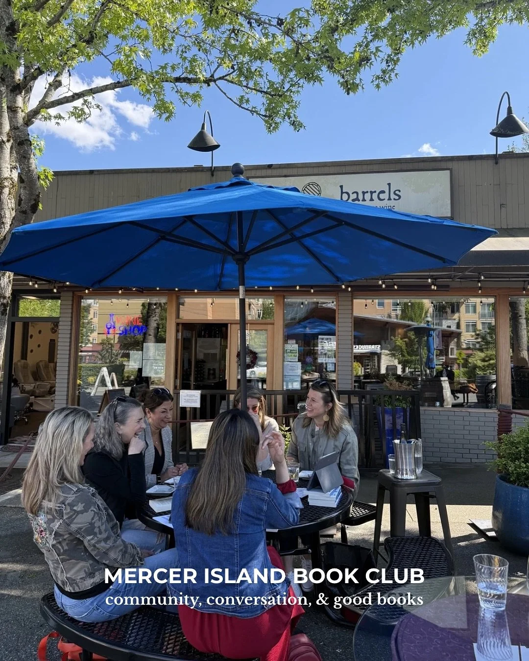 Save this for Thursday plans or send to a friend who should come with you! 📚
Mercer Island Book Club &bull; Thursday, 3:30pm at Barrels 🍷
No pressure to finish the book (or even start it). Come for the conversation, stay for the community!
Pick up 