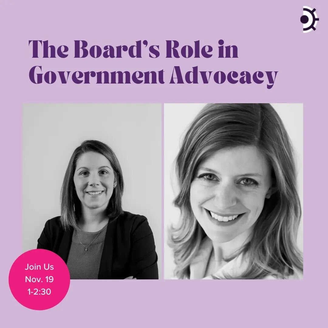 Will we see you tomorrow?! ⁠🙋🏻&zwj;♀️🙋🏿&zwj;♀️🙋🏼&zwj;♀️
⁠
In person AND online, we can't wait to chat about The Board's Role in Government Advocacy. Whether government is or isn&rsquo;t one of the stakeholders your organization is considering i