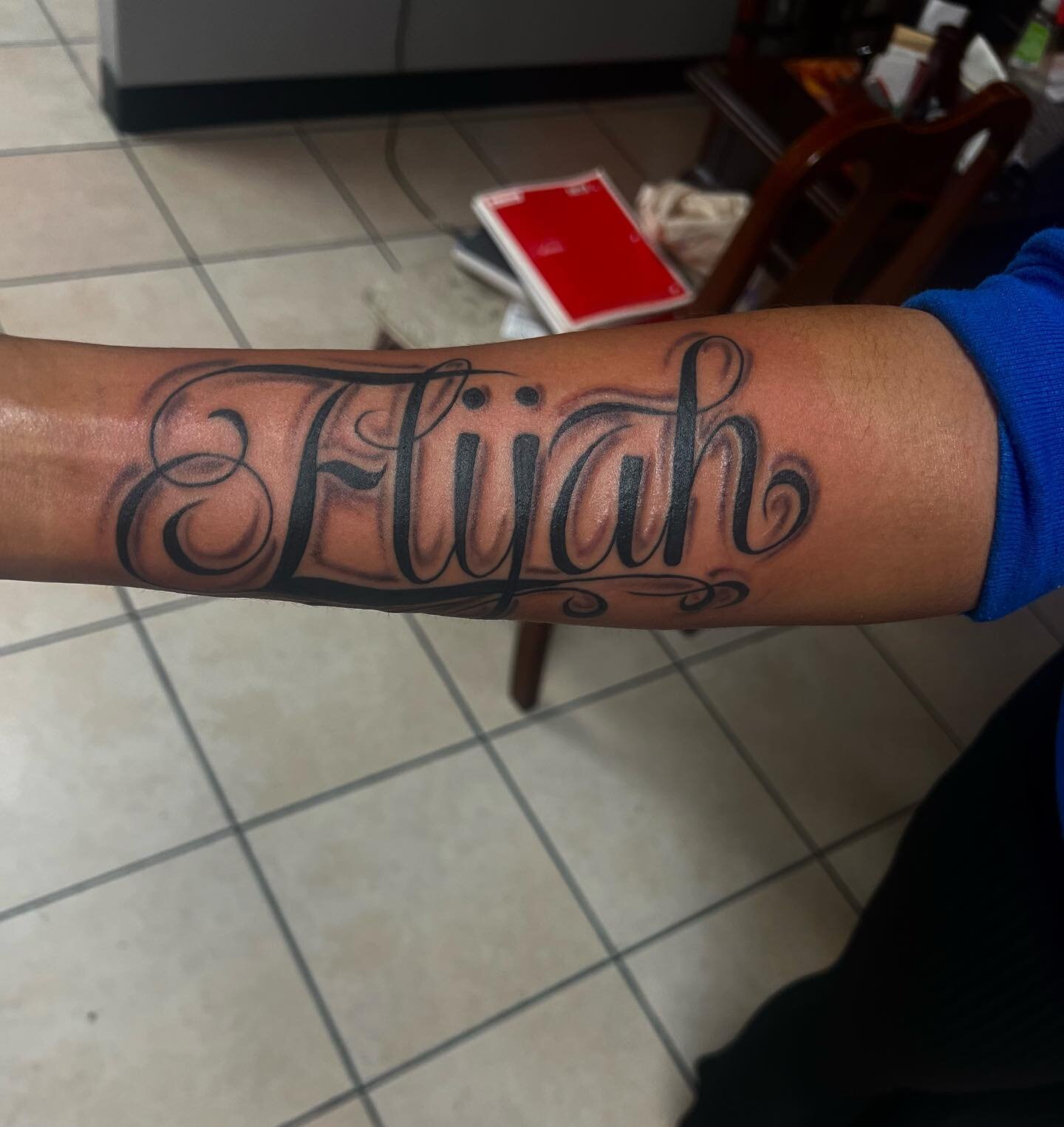 Some script from the past week! Thank y&rsquo;all for the trust! 

#scripture #script #scripttattoo #nametattoo #lettering #tattooshop #tattoo #tattooartist #dynamic
