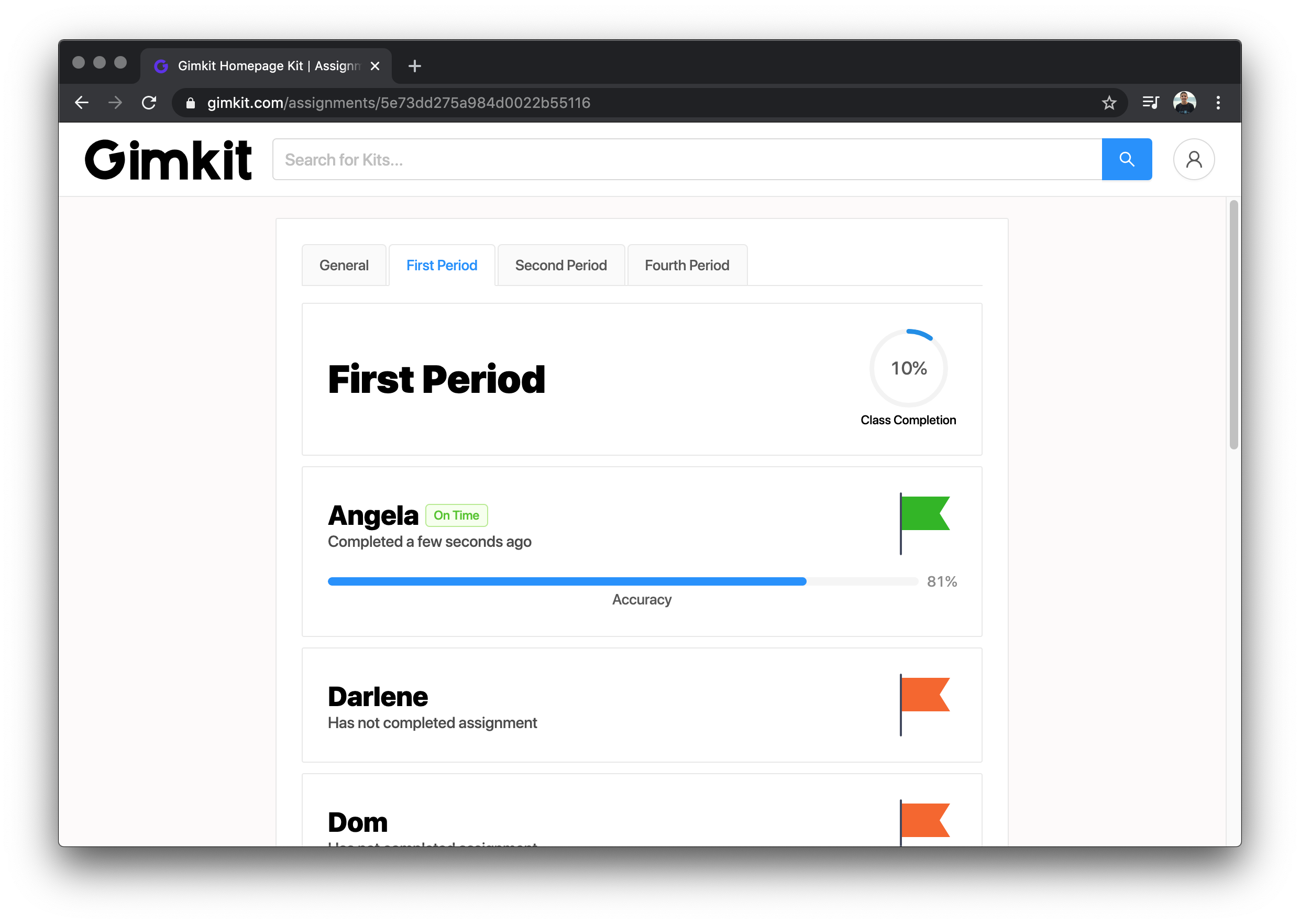 how to make a gimkit assignment as a student