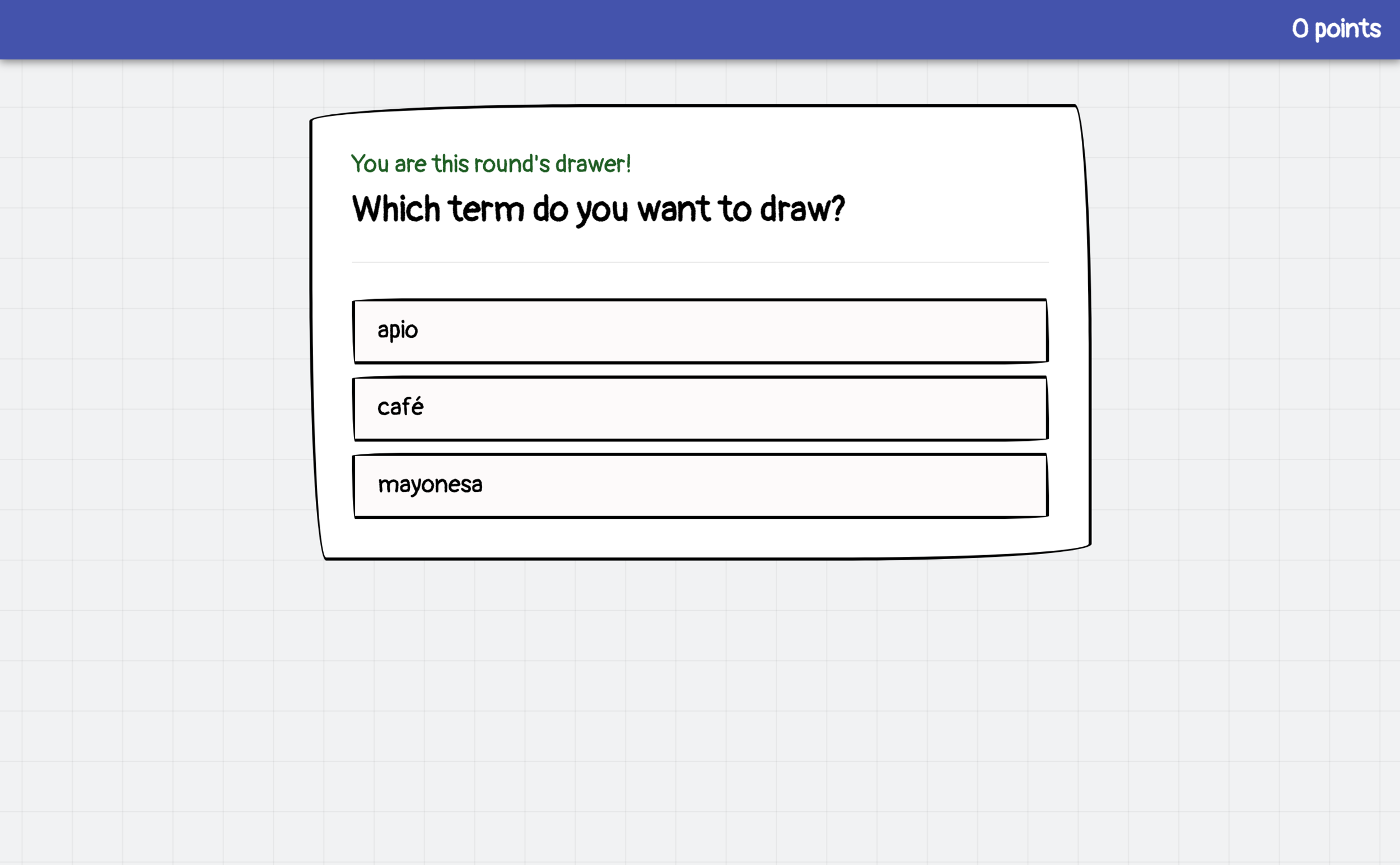 What options do I have when it's my turn to guess? — Draw