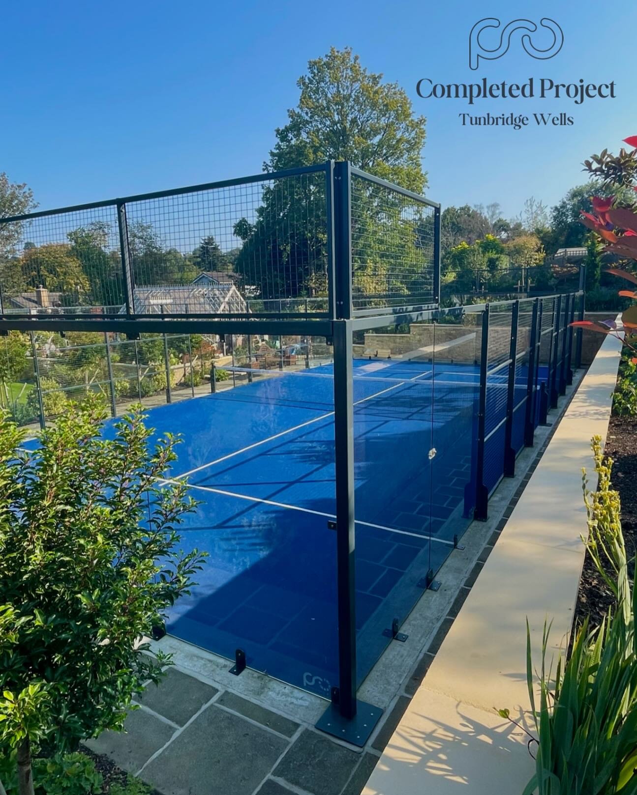 Delivering excellence with every installation - showcasing another domestic court #padel #padelcourts #installation