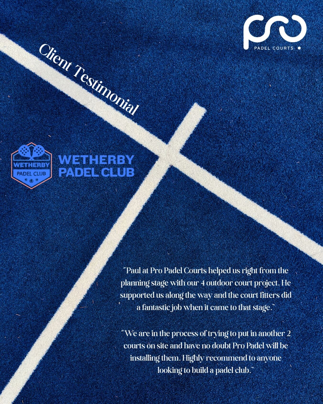 Another satisfied customer. @wetherbypadelclub #padel #padelcourts