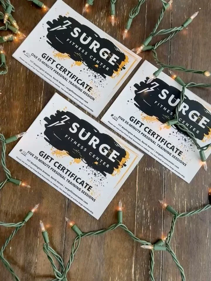Holiday shopping suggestion&hellip;Surge Membership and Personal Training Gift Certificates! Available at the Front Desk!

#surgefitnesscenter #holidayshopping #giftcertificate #giftoffitness