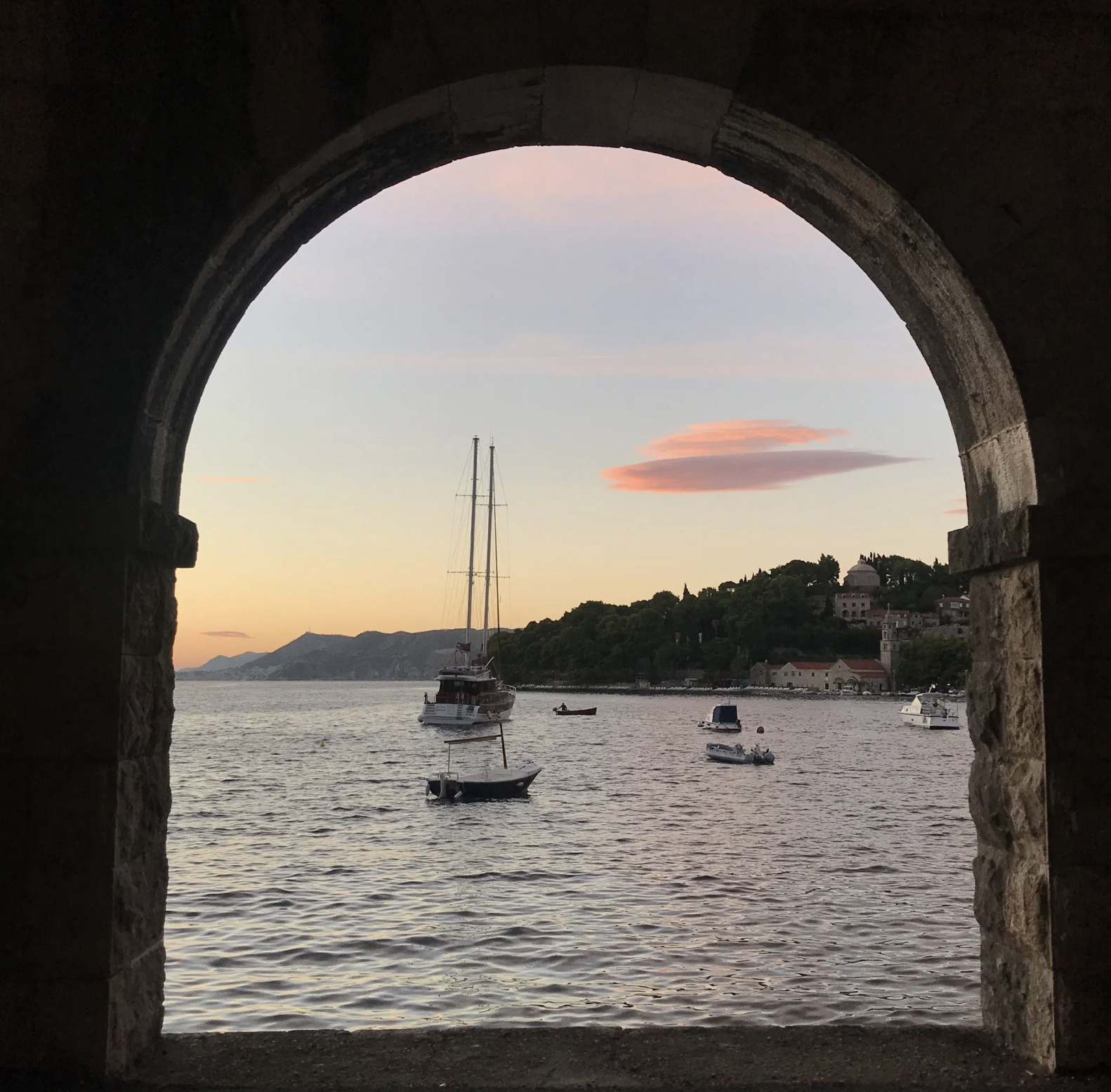 Golden hour in Cavtat, Croatia