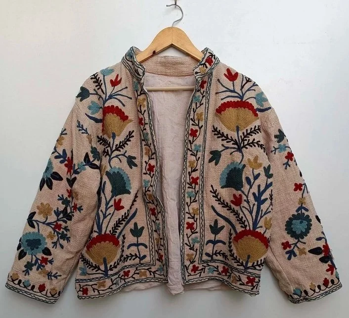 Suzani Jacket -Cotton/Beige $148