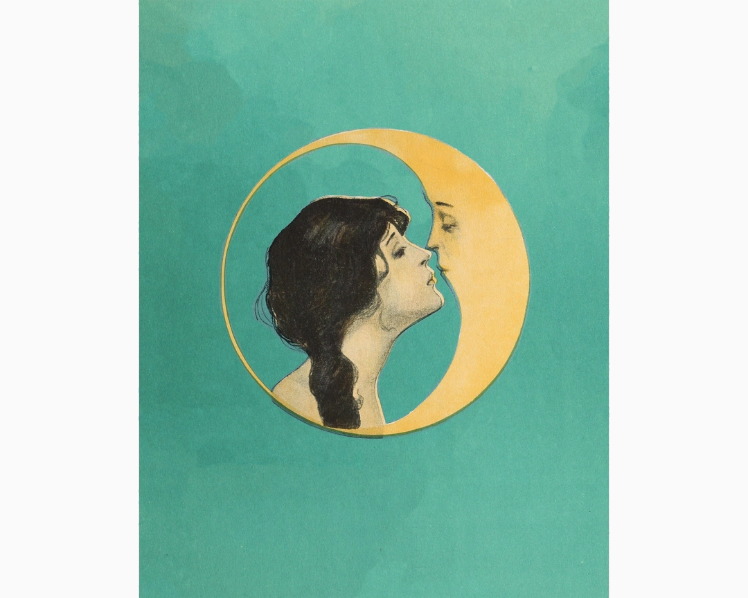 Woman Kissing the Moon Art Print 2.png